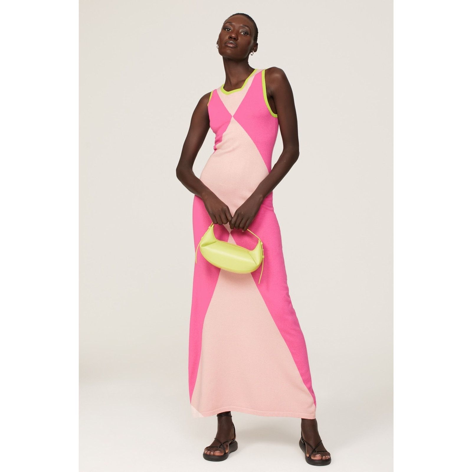 Other RTR Victor Glemaud S Pink Colorblock Sleeveless Maxi Dress Size S / US 4 / IT 40 - 1 Thumbnail