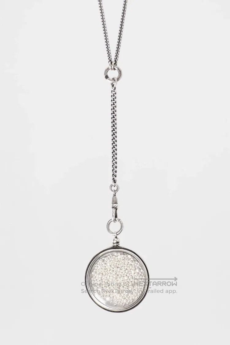 Ann Demeulemeester 25ss silver ring glass necklace