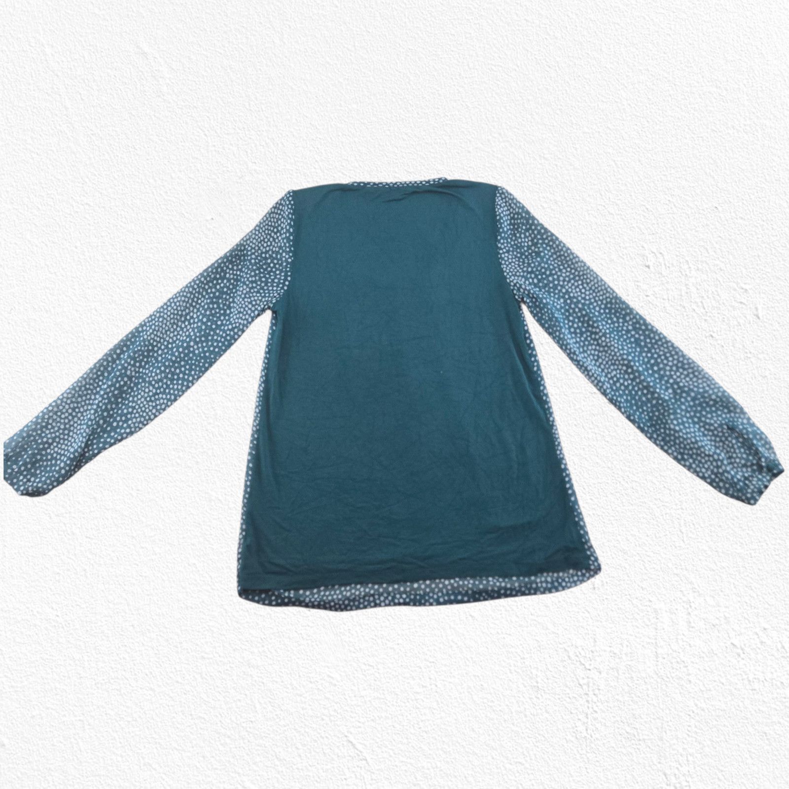 Boden Boden Teal Polka Dot Blouse Sheer Long Sleeves Blouse Size 2 Size XS / US 0-2 / IT 36-38 - 9 Thumbnail