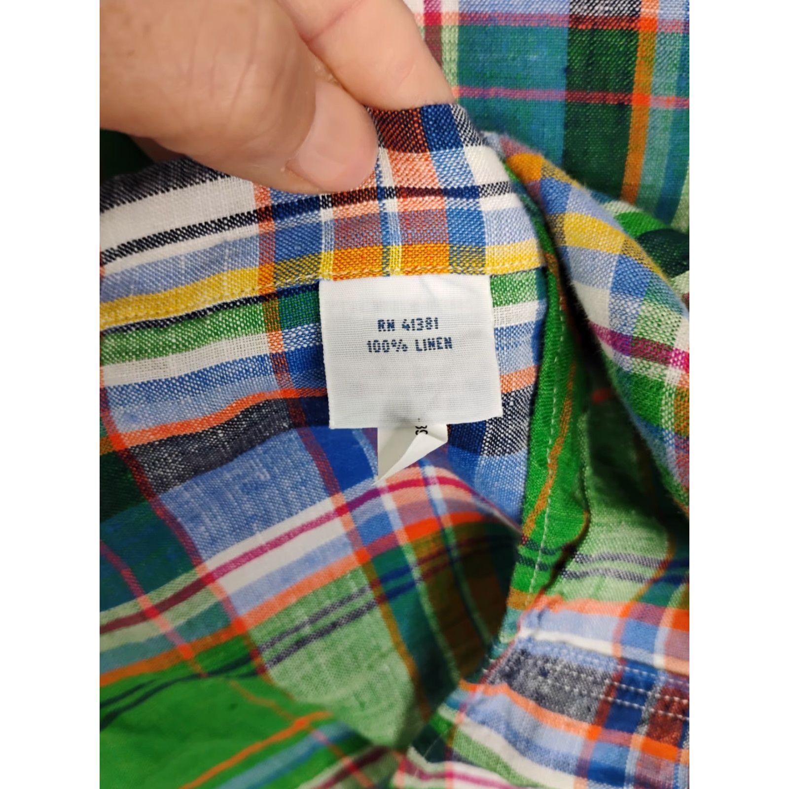 Polo Ralph Lauren Polo Ralph Lauren Button-Up Shirt Multicolor Linen Classic Fit Mens S Small Button Down Collared Long Sleeve Casual Travel 100% Linen Size US S / EU 44-46 / 1 - 7 Thumbnail