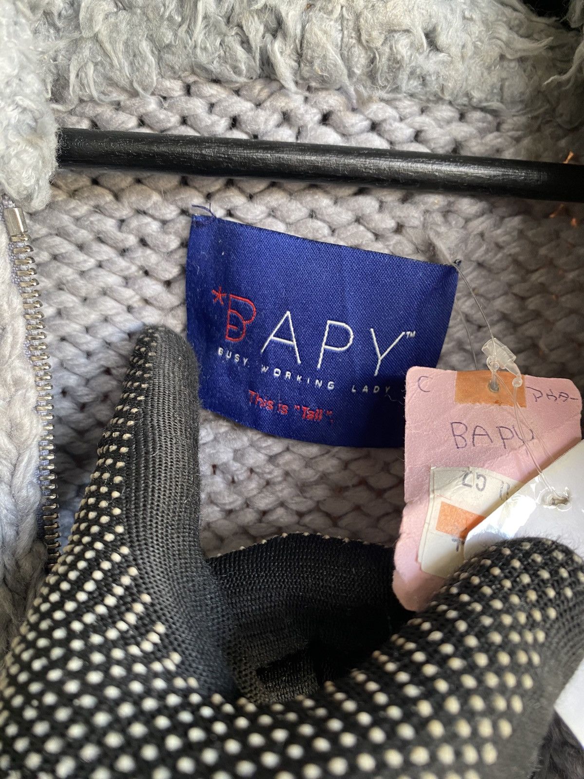 Bape BAPY by A Bathing Ape Grey Knit Zip Hoodie Jacket Wool Blend Size M / US 6-8 / IT 42-44 - 14 Thumbnail