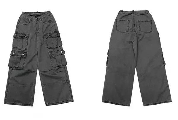 VIBE Retro High Street Hip Hop Wide Leg Loose Casual Pants Size US 32 / EU 48 - 8 Thumbnail