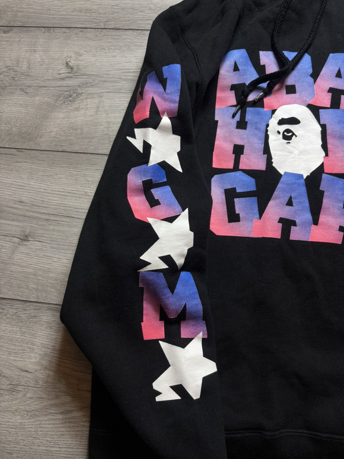 Bape Bape spellout pullover hoodie Size US L / EU 52-54 / 3 - 4 Thumbnail