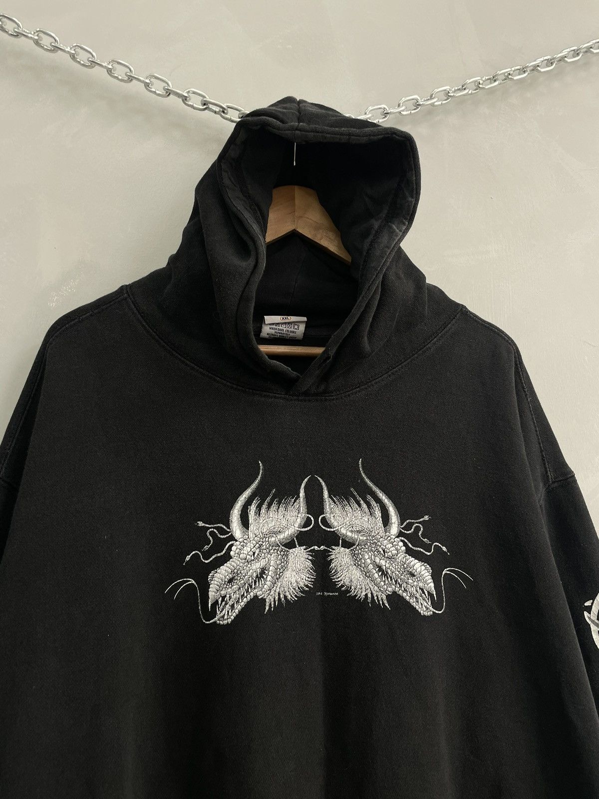 Japanese Brand Boxy Rap tribal sk8 hoodie 3d emblem 90s retro hype Size US XXL / EU 58 / 5 - 3 Thumbnail