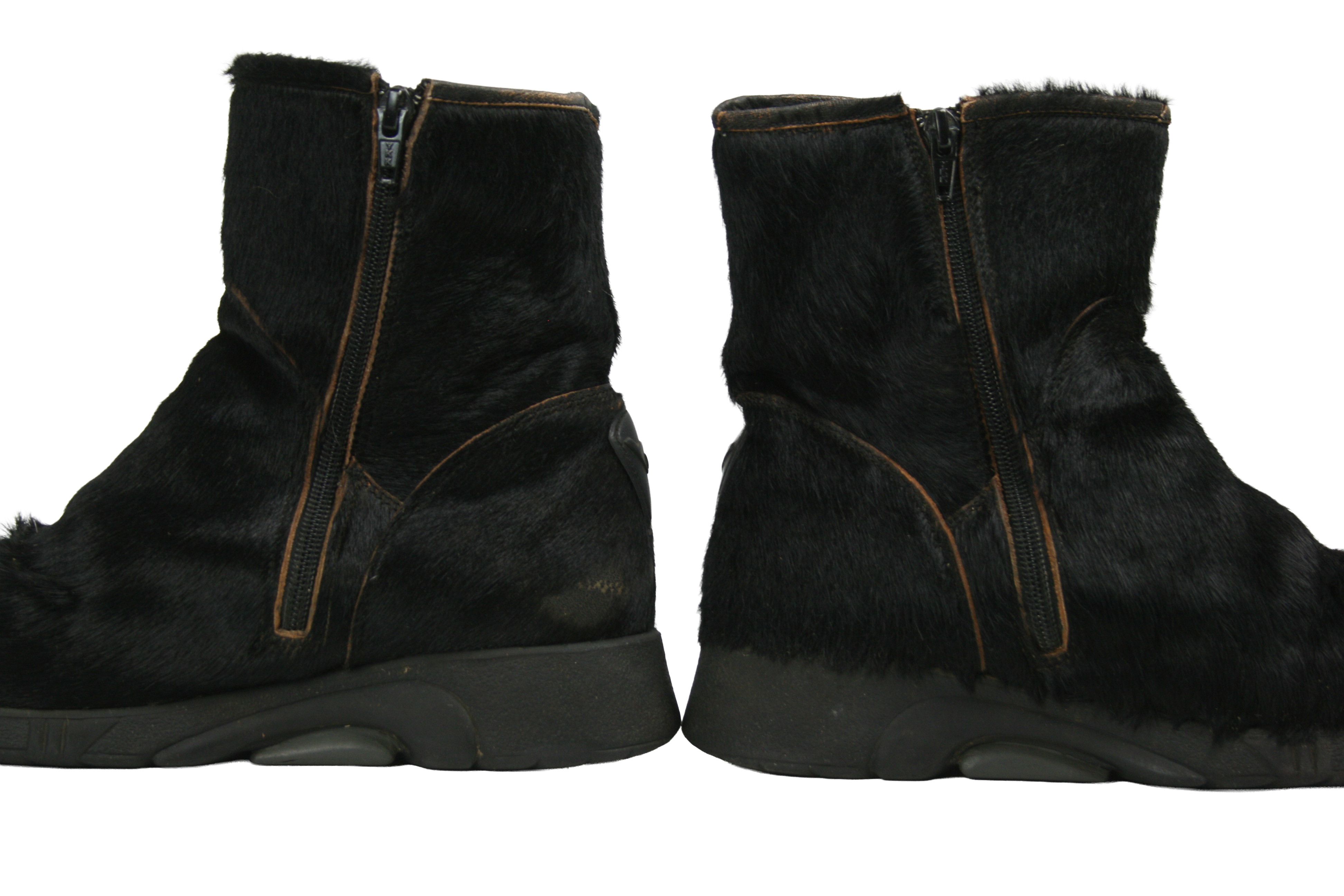 Japanese Brand Bumper 00S Y2K Pony Hair Fur Zip Chewbacca Boots Vintage Size US 7 / IT 37 - 10 Thumbnail