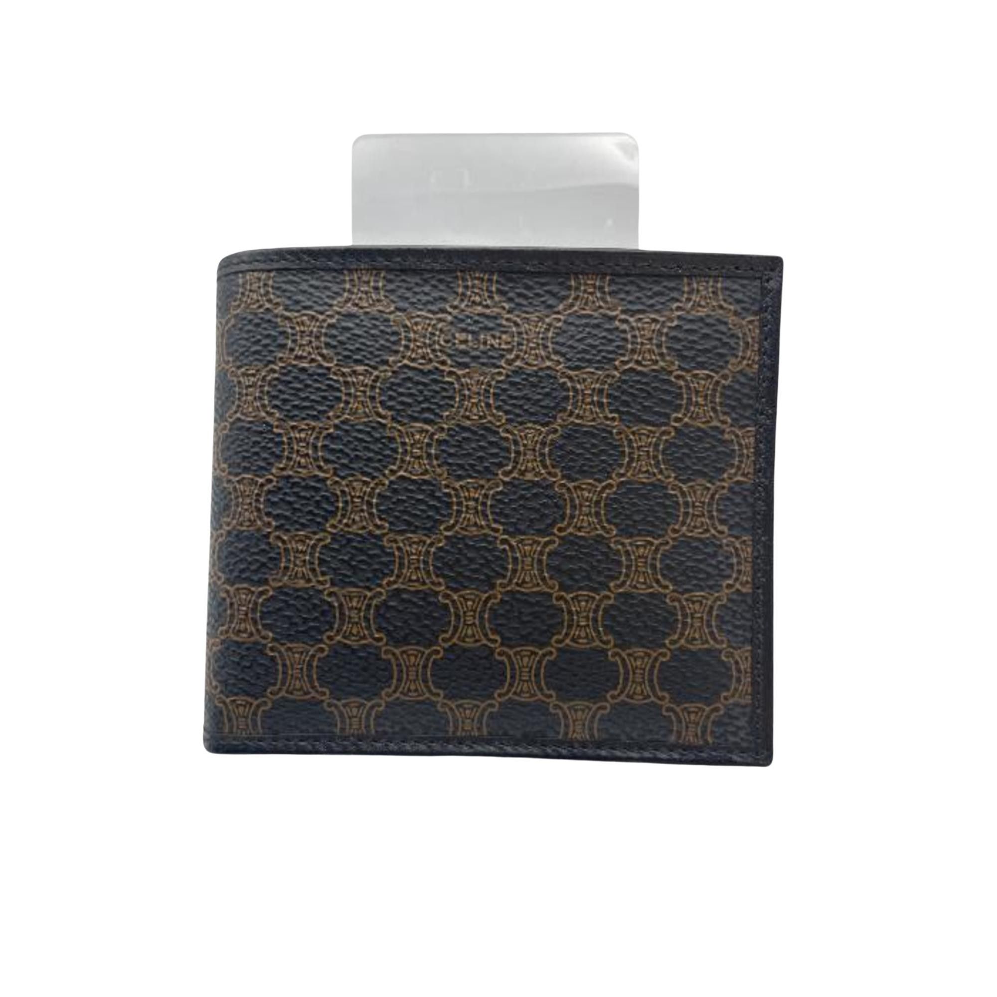 image of Celine Céline Triomphe Wallet in Black, Women's