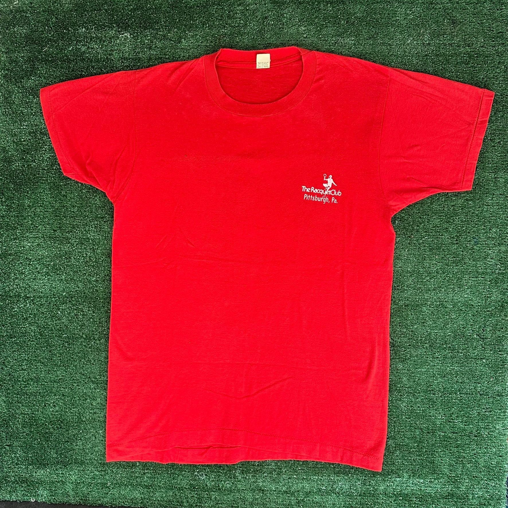 Vintage Vintage 80s Pittsburgh Squash Tournament T-Shirt Single Stit Size US M / EU 48-50 / 2 - 3 Thumbnail