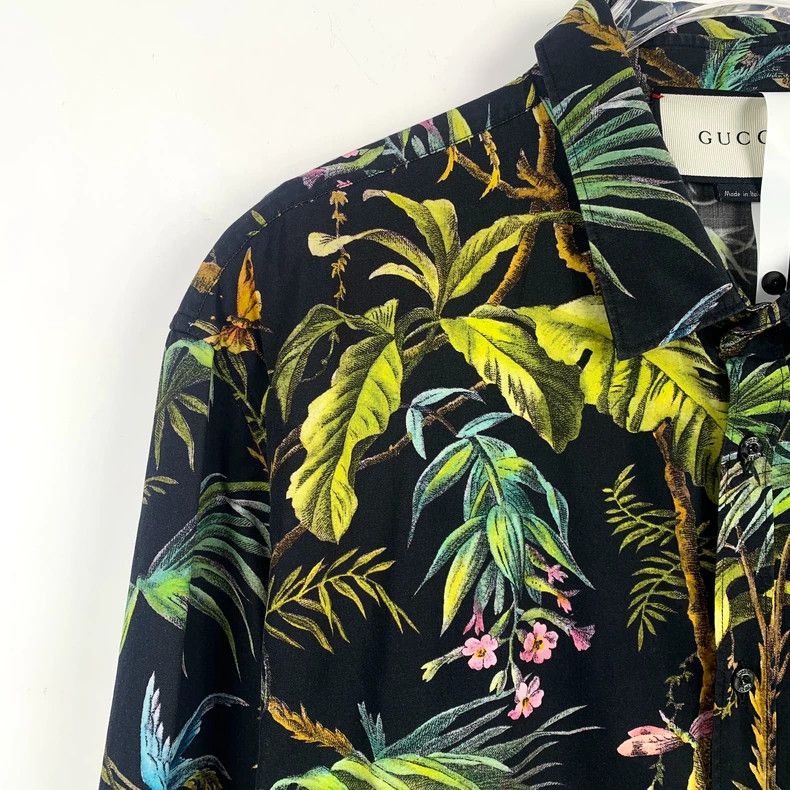Gucci Gucci Multicolor logo flower and bird print lapel single-br Size US S / EU 44-46 / 1 - 3 Thumbnail
