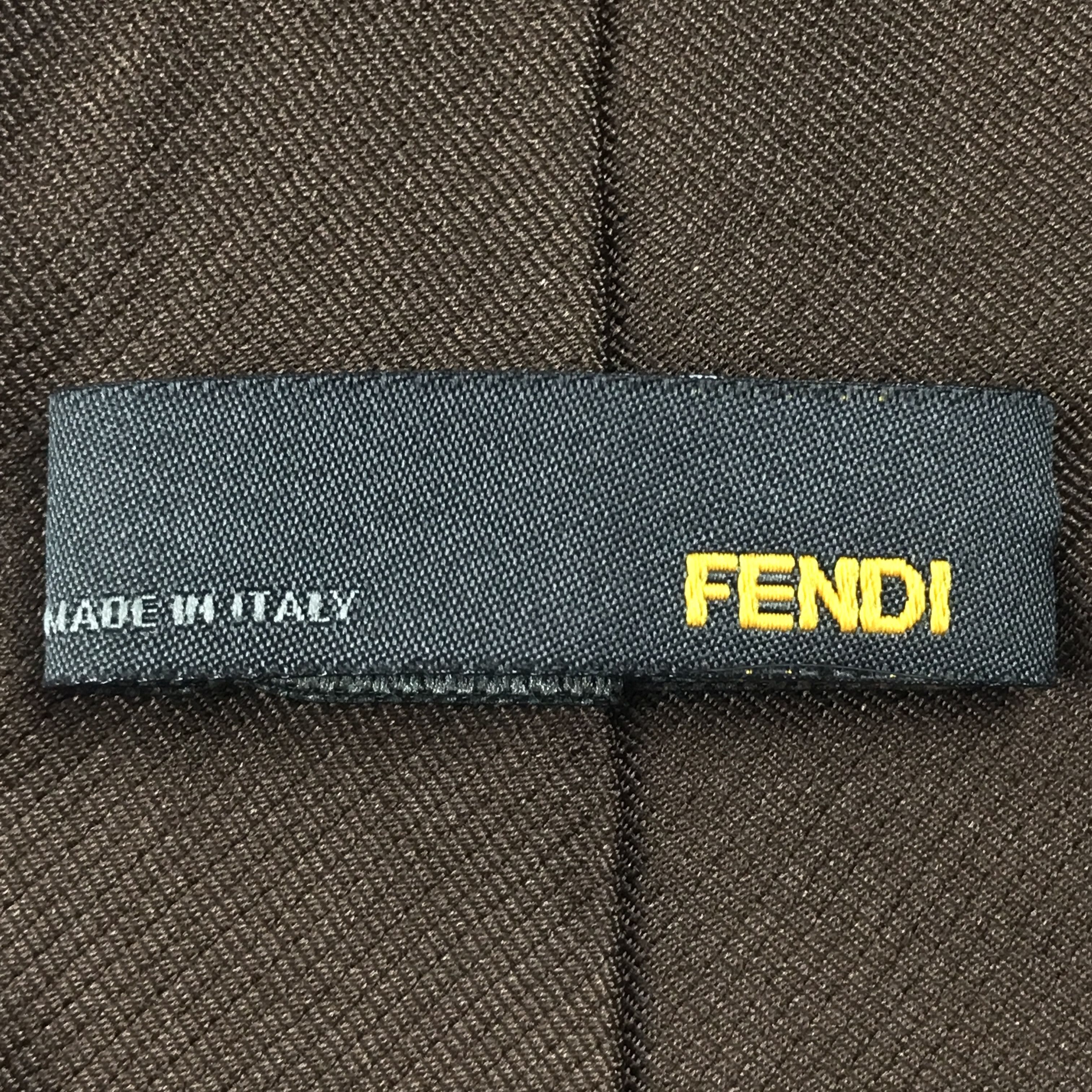 Fendi Vintage Fendi Silk Necktie Size ONE SIZE - 10 Thumbnail