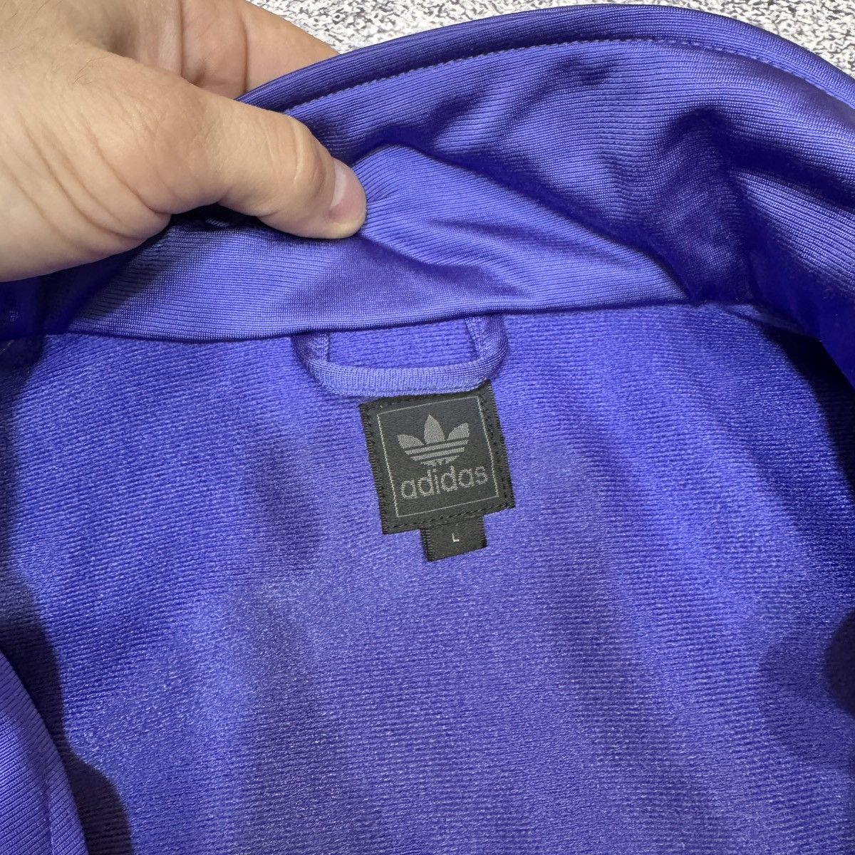 Adidas × Vintage Adidas Track Top Zip Purple L size Size US L / EU 52-54 / 3 - 6 Thumbnail