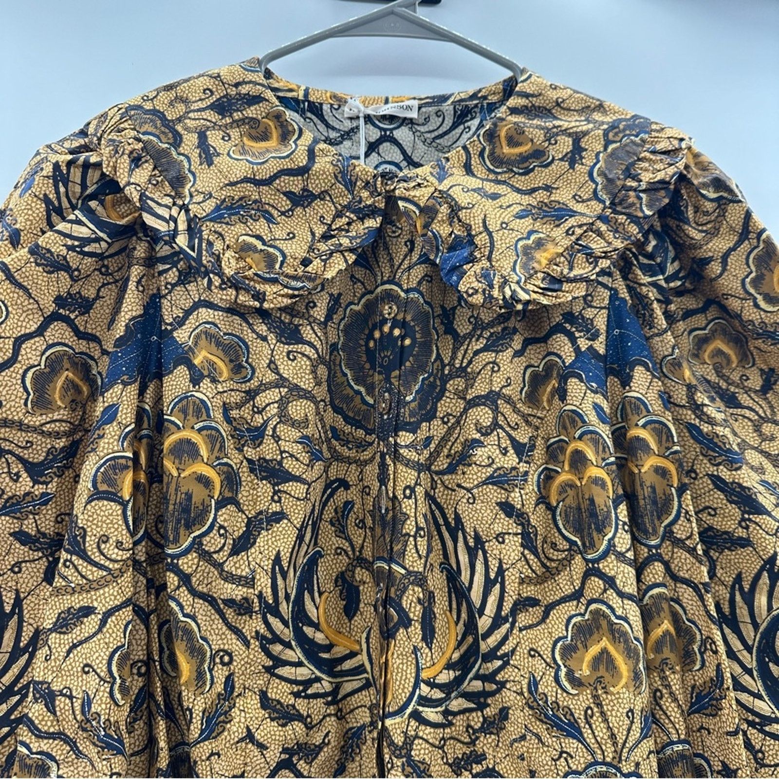 Ulla Johnson Ulla Johnson Marietta Peter Pan Collar Button Floral Top Size XL / US 12-14 / IT 48-50 - 4 Thumbnail