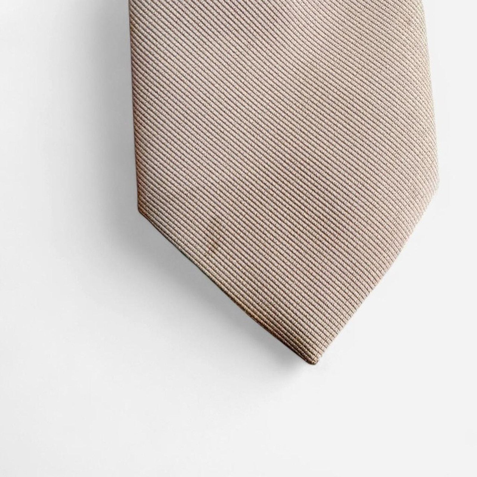 Other Gino pompeii Tan Tie Vintage 70s Old Money Quiet Luxury Size ONE SIZE - 4 Thumbnail