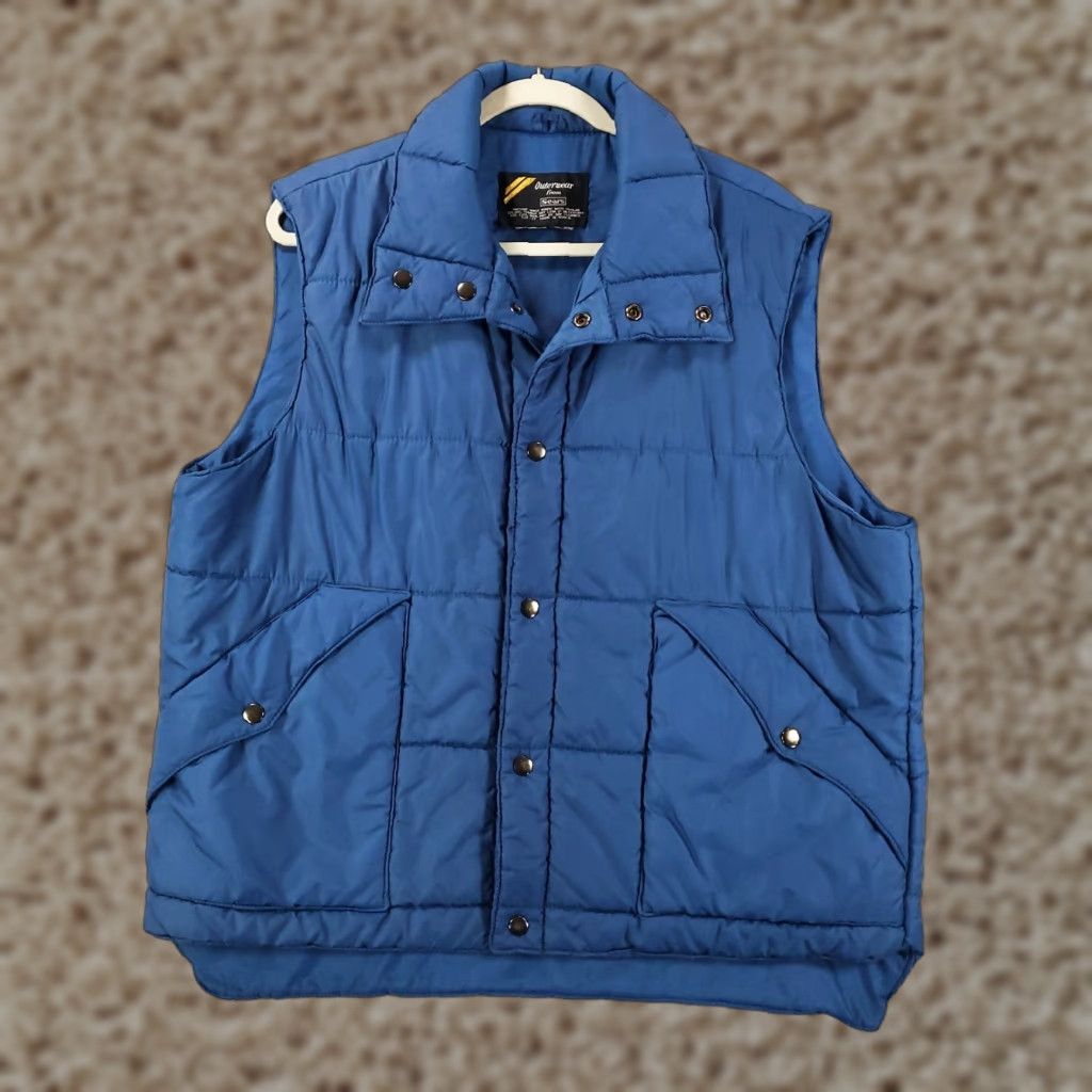 Sears Sears Vintage Yes Outerwear Sears Brand Men Regular Vest XL Puffer Blue Night? Size US XL / EU 56 / 4 - 1 Thumbnail