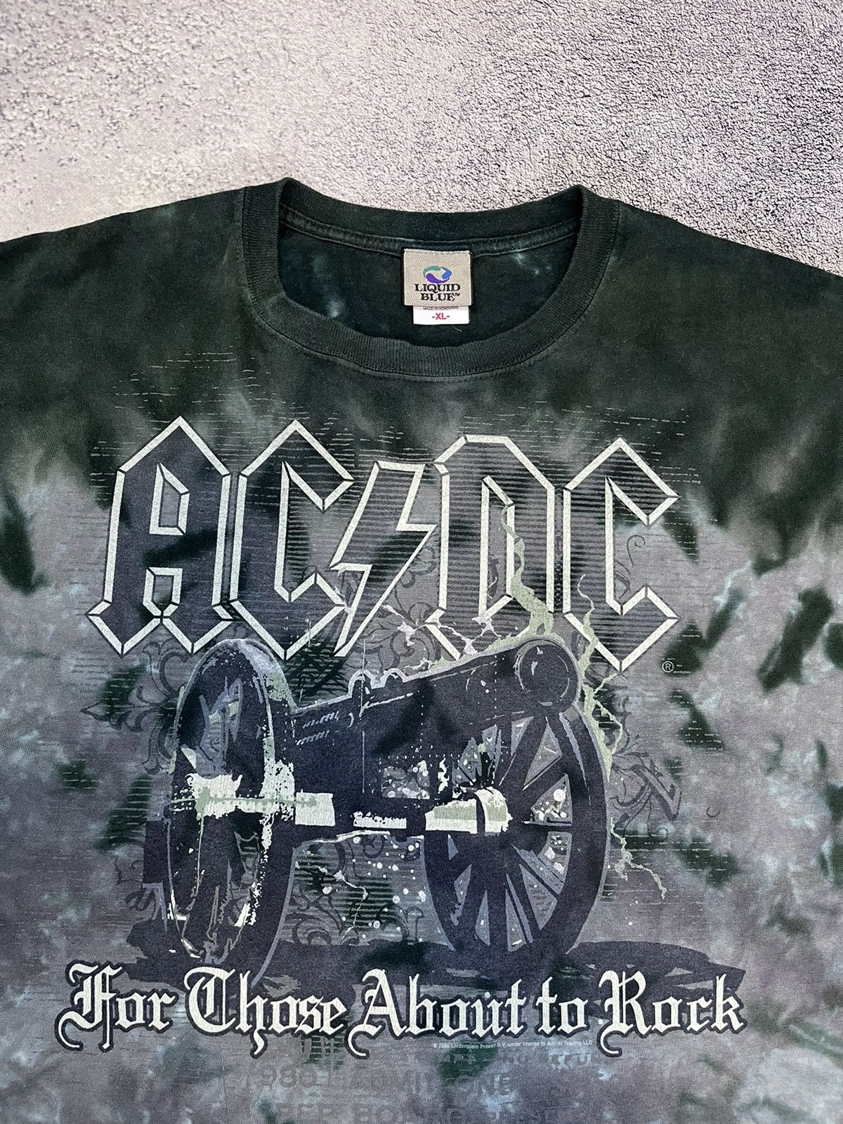 Band Tees × Liquid Blue Liquid Blue Men’s T-Shirt AC/DC 2006 Vintage Tie Band Rock Size US XL / EU 56 / 4 - 2 Thumbnail