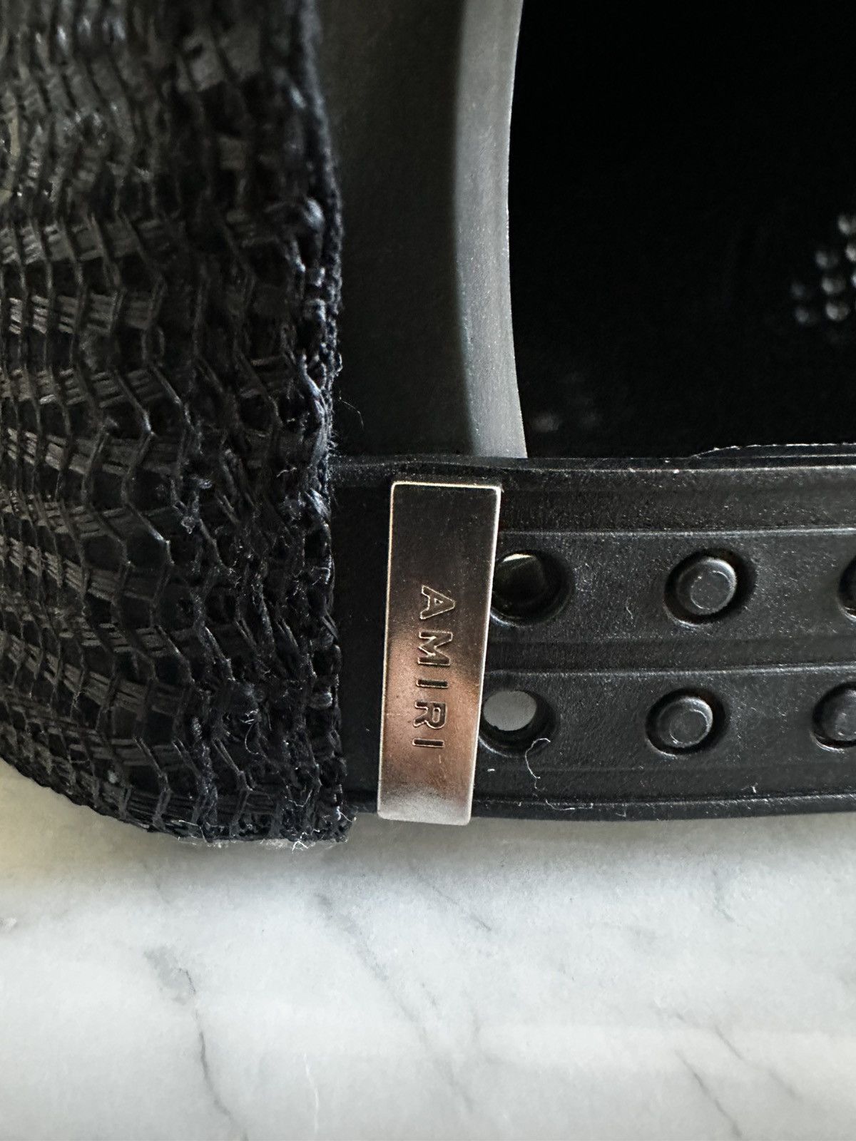 Amiri AMIRI Black Core Logo Trucker Hat Size ONE SIZE - 4 Thumbnail