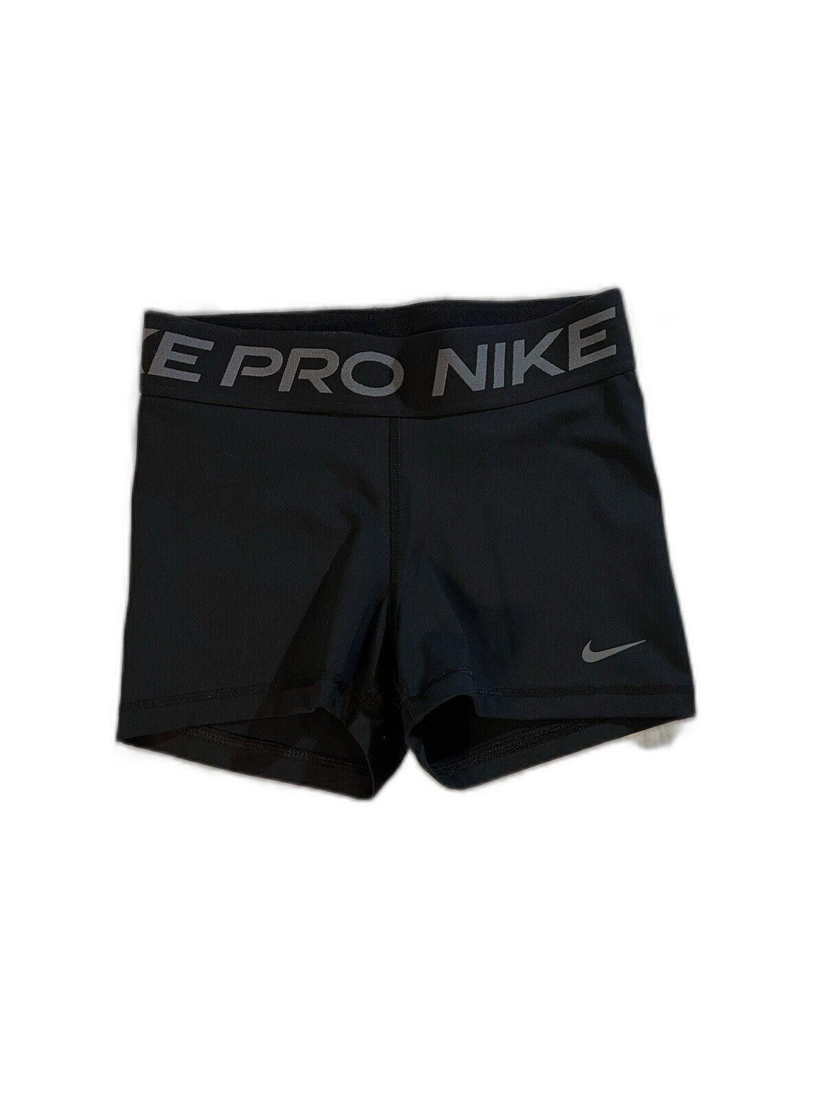 Nike NIKE PRO - Womens Black/Neon Compression Shorts 3”- Size S Size 28" / US 6 / IT 42 - 1 Thumbnail