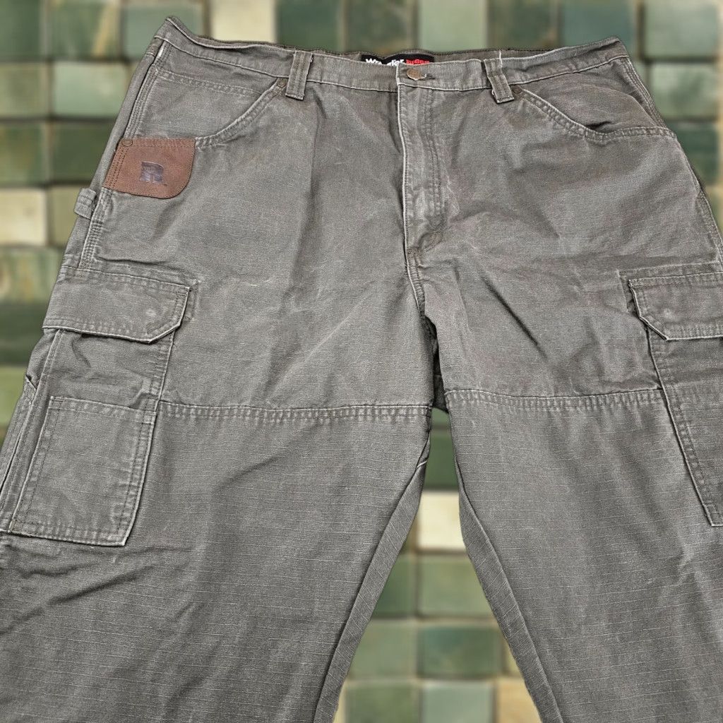 Wrangler Wrangler Riggs Pants Mens 41x28 Canvas Cargo Ripstop Utility Workwear Size US 41 - 1 Thumbnail