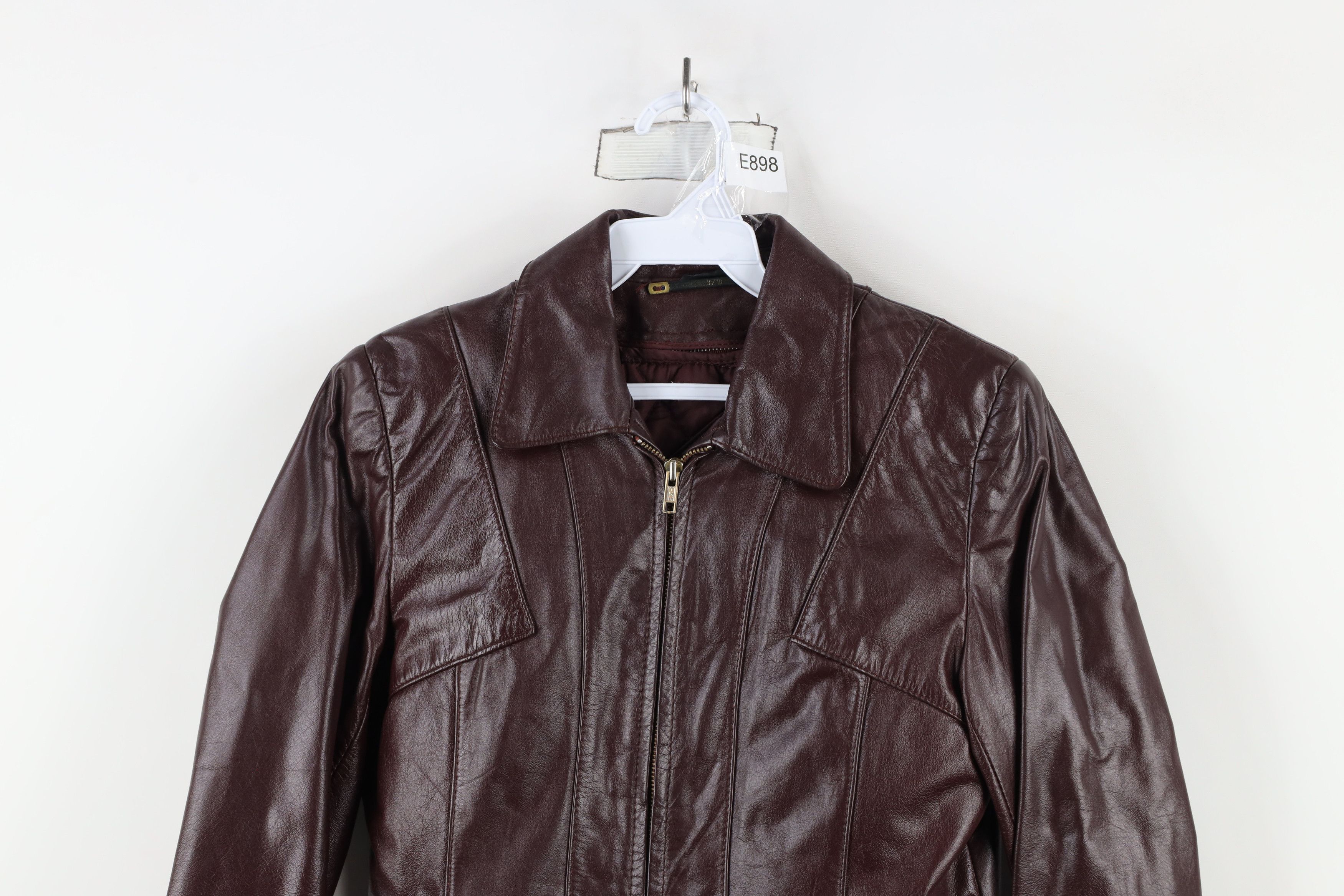 Vintage Vintage 80s 90s Streetwear Buckle Leather Jacket Oxblood Size L / US 10 / IT 46 - 2 Thumbnail