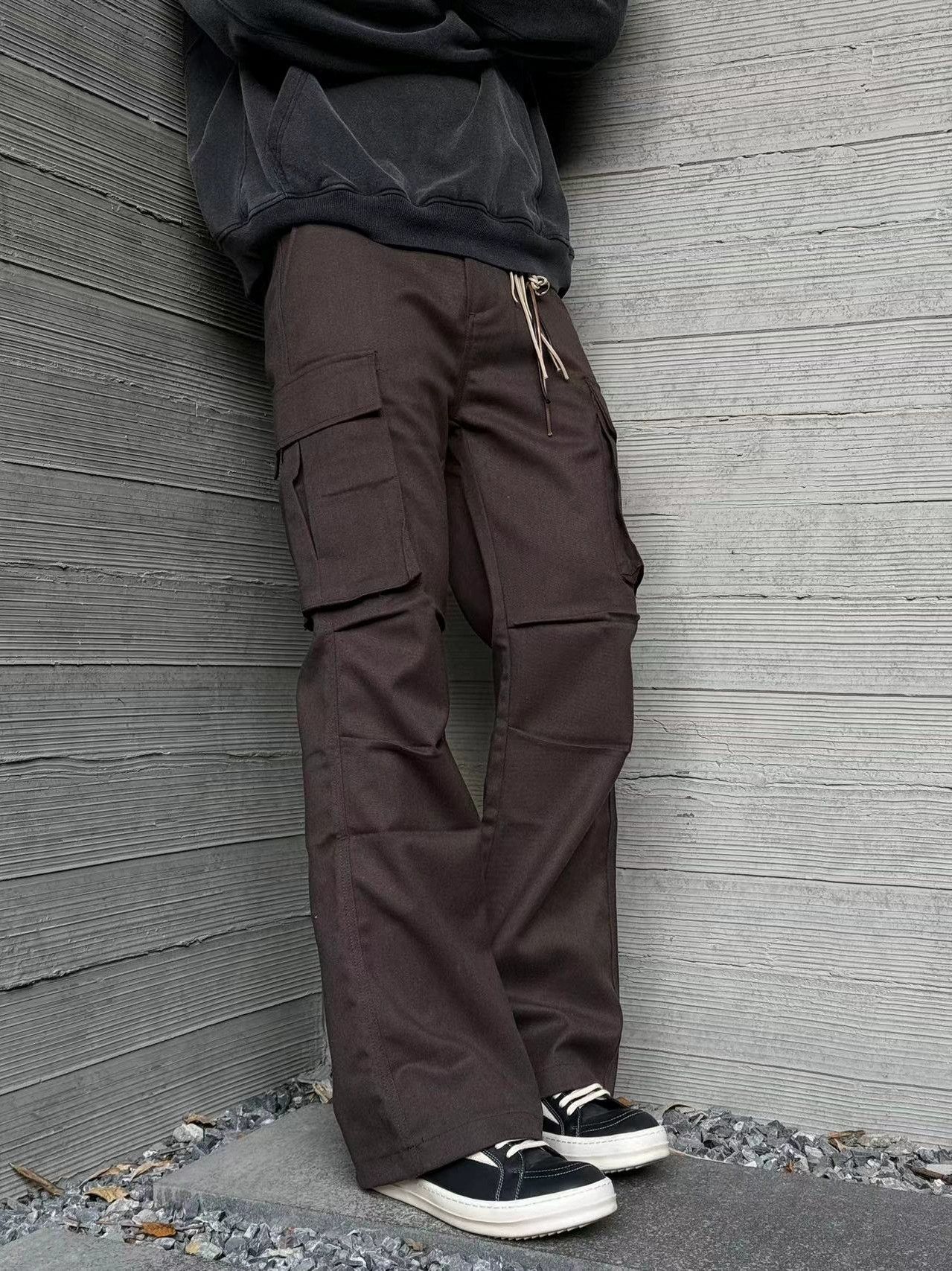 utility yuppie dance flared pleated cargo pants