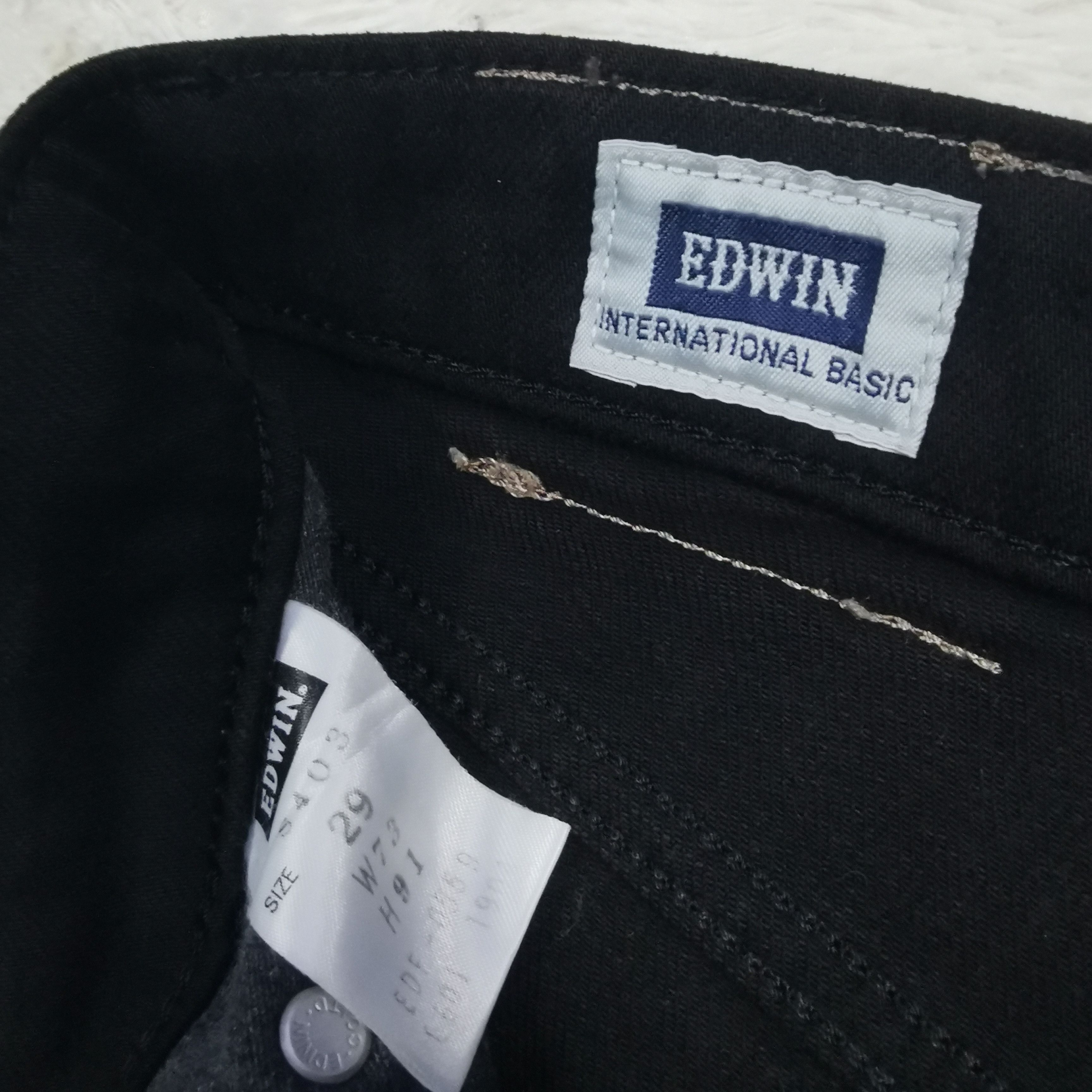 14th Addiction 🇯🇵 90s Japanese All Black Gothic Denim Edwin S403 Size US 29 - 7 Thumbnail
