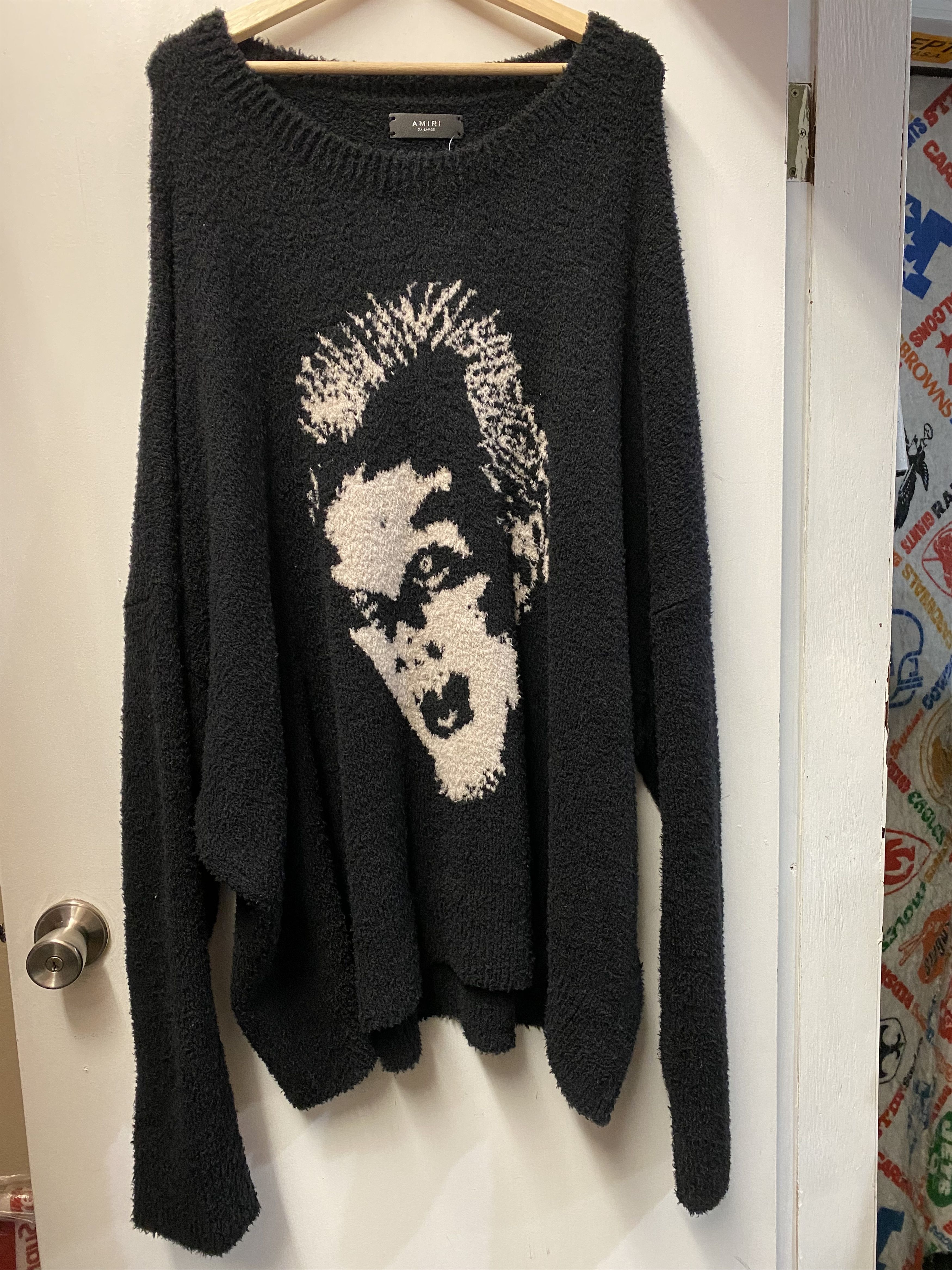 image of Amiri Black Lost Boys Crewneck Sweater, Men's (Size 2XL)