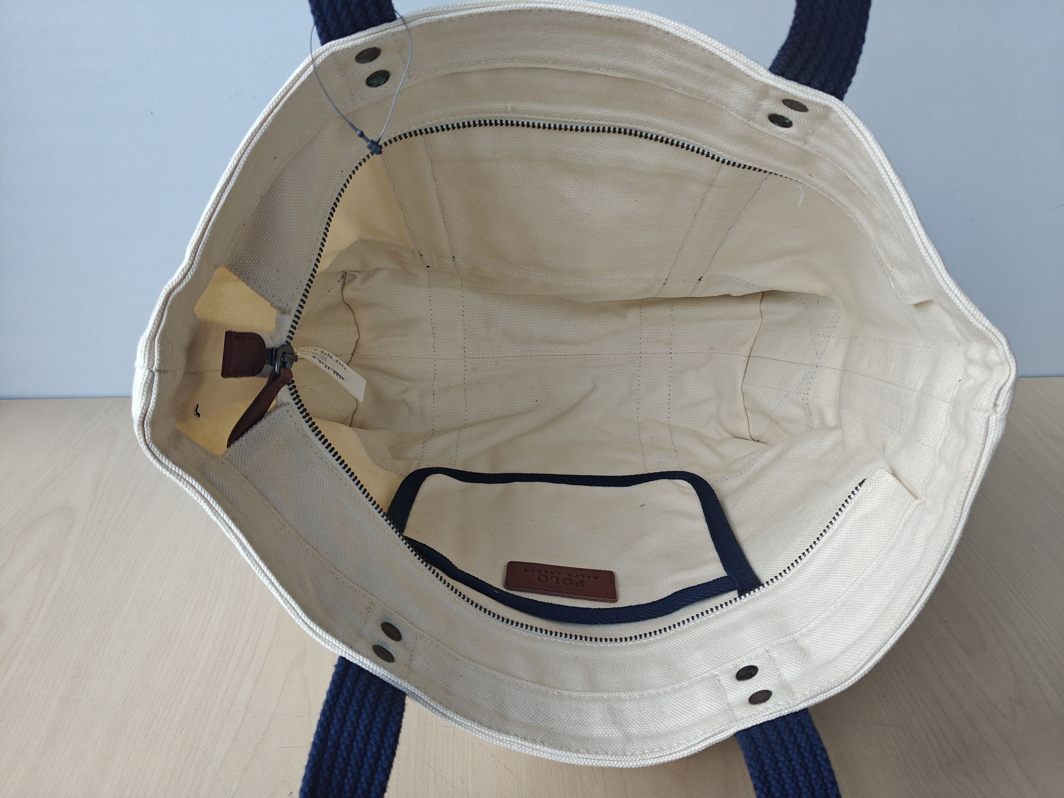 Polo Ralph Lauren Polo Ralph Lauren Canvas Medium Tote Free Shipping FTP/4013 Size ONE SIZE - 12 Thumbnail