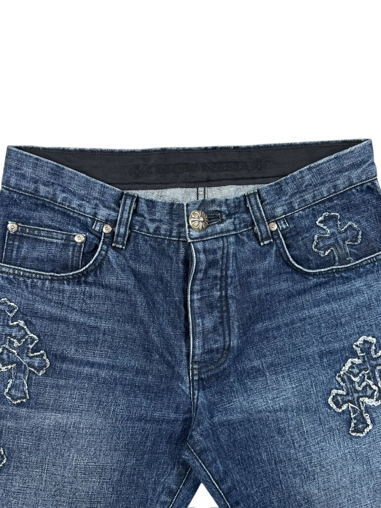 Chrome Hearts Chrome Hearts Loose Ends Denim Cross Patch Jeans Size US 32 / EU 48 - 3 Thumbnail