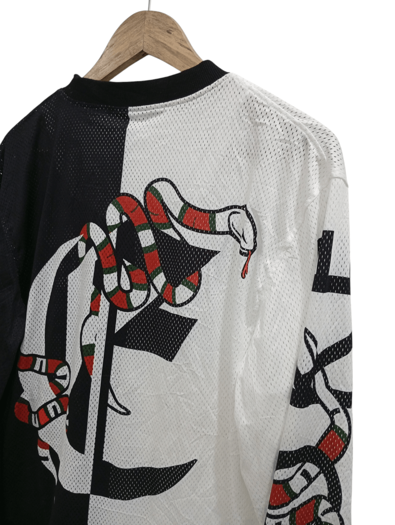 Japanese Brand 🔥🔥RE 730 Snake Printed Motif Sheer Mesh Jacket Size US L / EU 52-54 / 3 - 22 Thumbnail