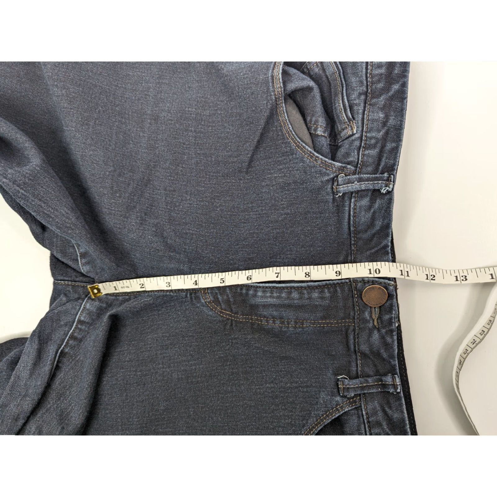 Vintage Democracy Jeans Skinny Dark Wash Size 14 Mid Rise Women's Slim 5-Pocket Denim Blue Size 36" / US 14 / IT 50 - 7 Thumbnail