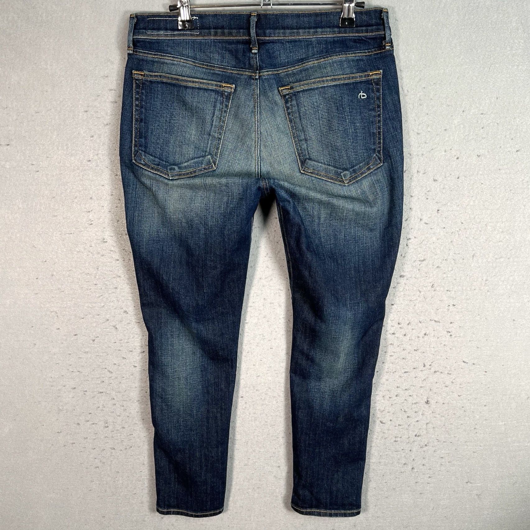 Rag & Bone VINTAGE rag & bone Jeans Womens Slim Tapered 25 Blue Dark Wash Denim Cotton Blend Size 42" / US 20 - 2 Thumbnail