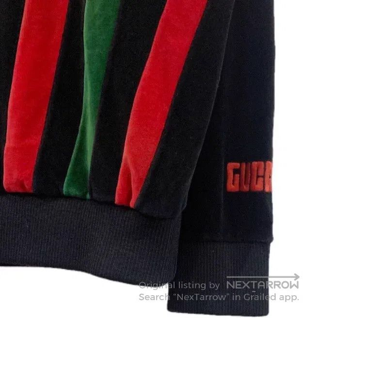 Gucci Gucci Black red and green striped velvet cotton hooded dra Size US S / EU 44-46 / 1 - 5 Thumbnail