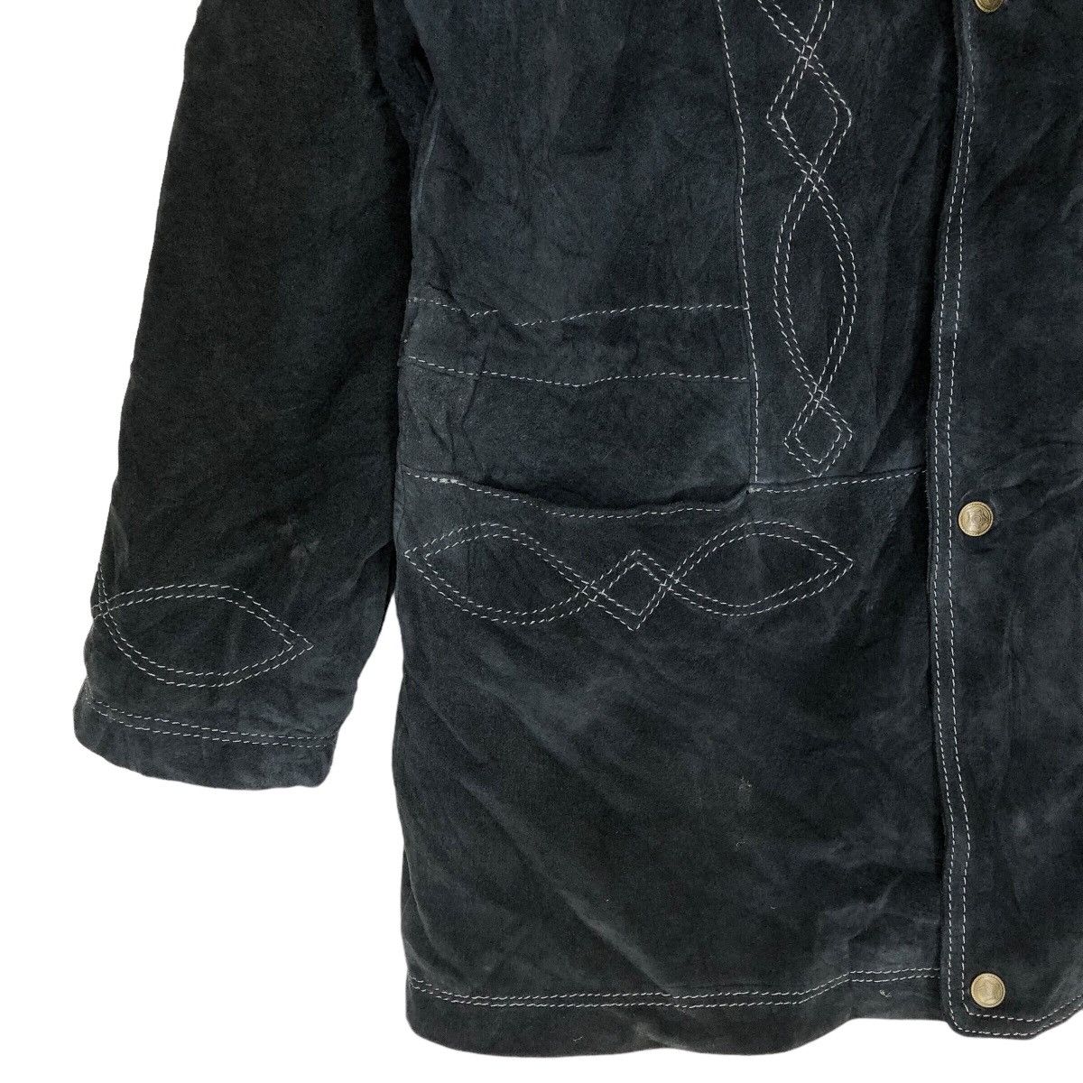 Vintage Via Nuova Pelle Leather Jacket Hoodie Size US M / EU 48-50 / 2 - 5 Thumbnail