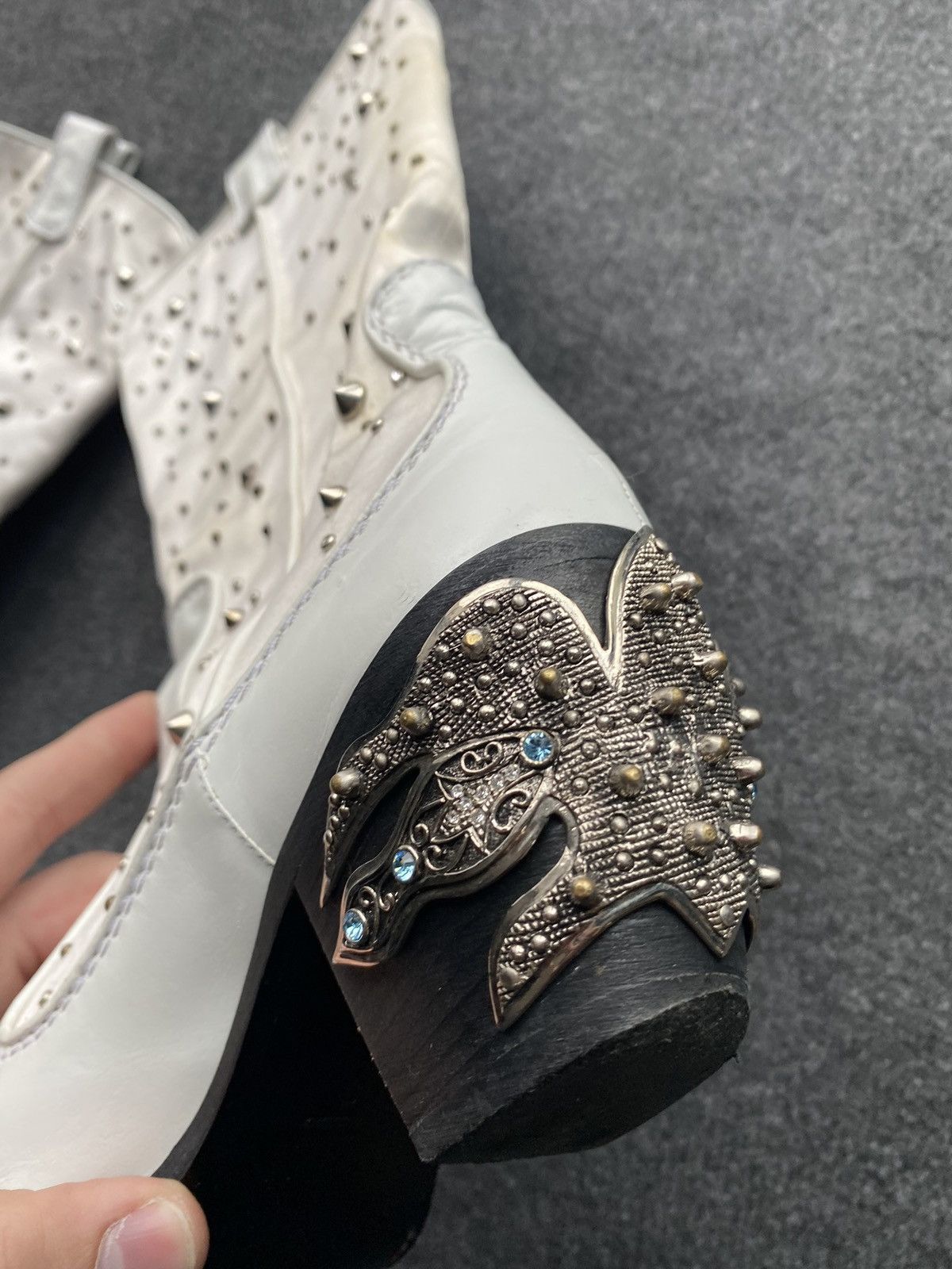 Other 🔥Vicini Italy Leather White Boots Vintage Luxury women 40 Size US 10 / IT 40 - 17 Thumbnail