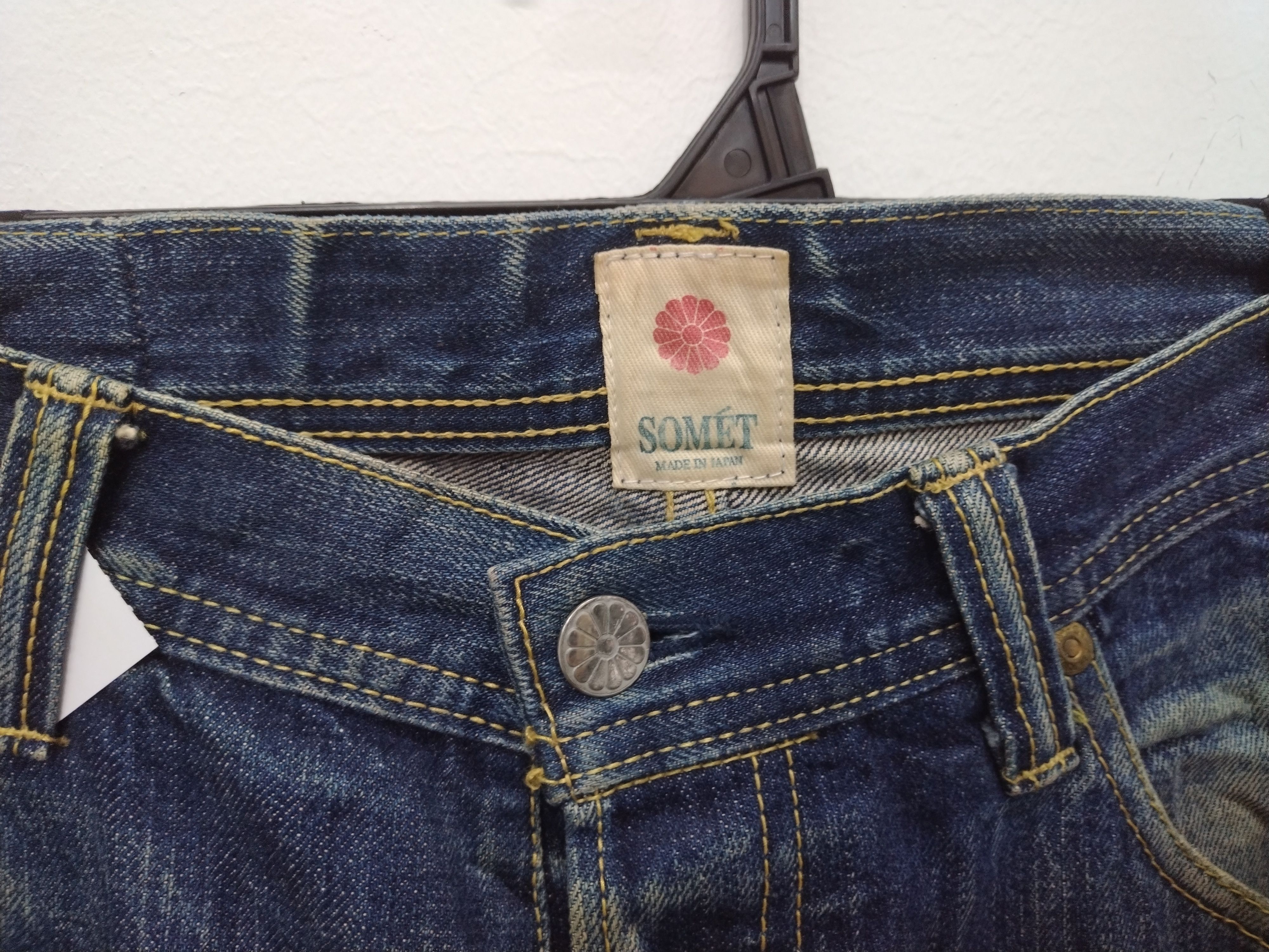 Japanese Brand Vtg selvedge somet straight jeans nice design & character Size US 32 / EU 48 - 3 Thumbnail