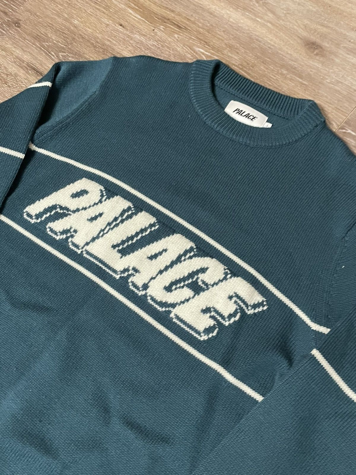 Palace Palace 3P Knit Dark Teal Men’s FW17 Size US L / EU 52-54 / 3 - 2 Thumbnail
