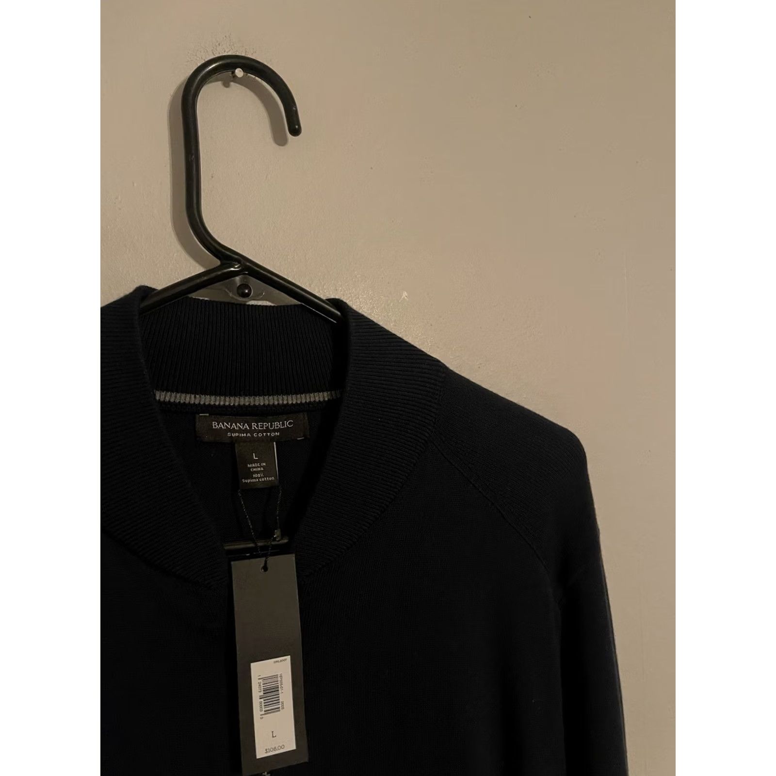 Banana Republic VINTAGE Banana Republic Supima Cotton Utility Full Zip Sweater Jacket Mens L Blue Size US L / EU 52-54 / 3 - 3 Thumbnail