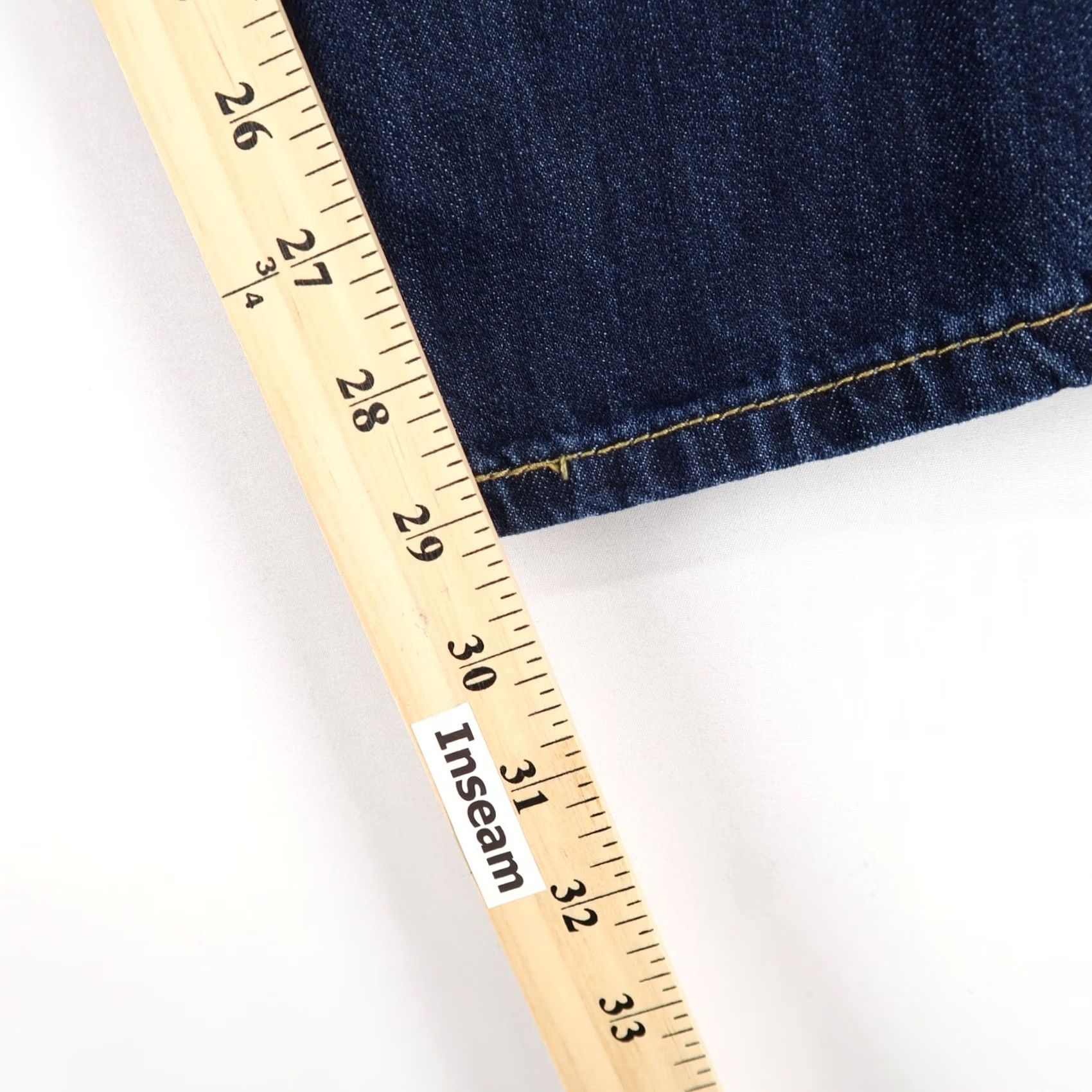 Levi's Levis Middy Straight Jeans Women 29 Dark Blue Mid Rise Regular Inseam 29 Pockets Cotton Denim Size 29" - 7 Thumbnail