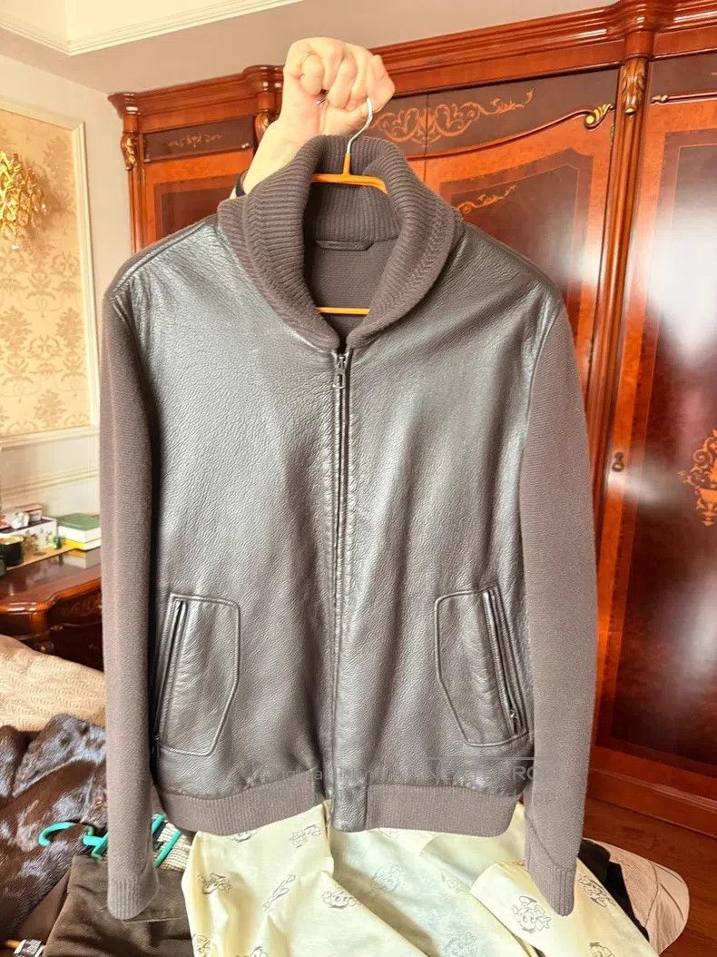 Loro Piana Loro Piana Deerskin and cashmere jacket, coffee color Size US XL / EU 56 / 4 - 1 Thumbnail