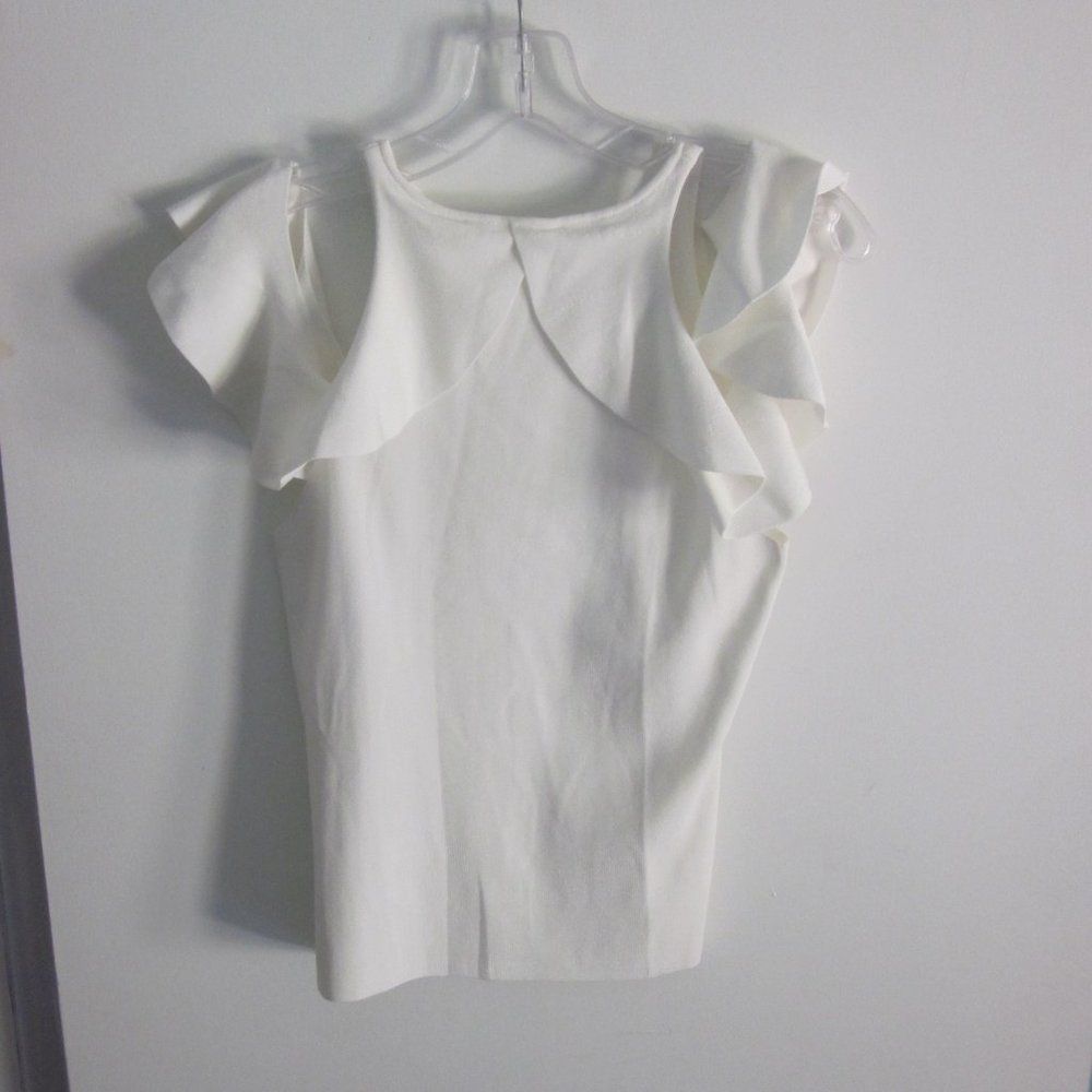 Jonathan Simkhai Jonathan Simkahi Pullover Top Ivory White Knit Size S Shoulder Details Size S / US 4 / IT 40 - 7 Thumbnail