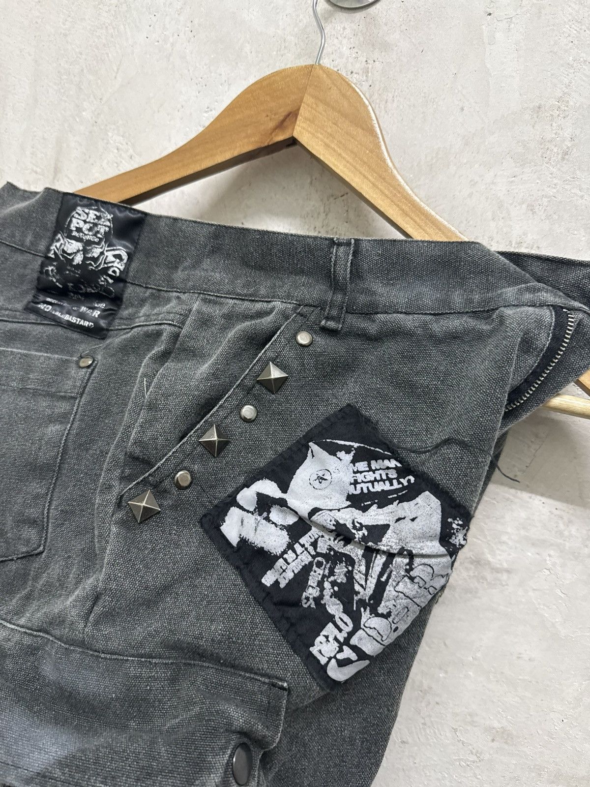 Sex Pot ReVeNGe ☠️ Sex Pot Revenge Distressed Bondage Punk Jorts Size US 30 / EU 46 - 9 Thumbnail