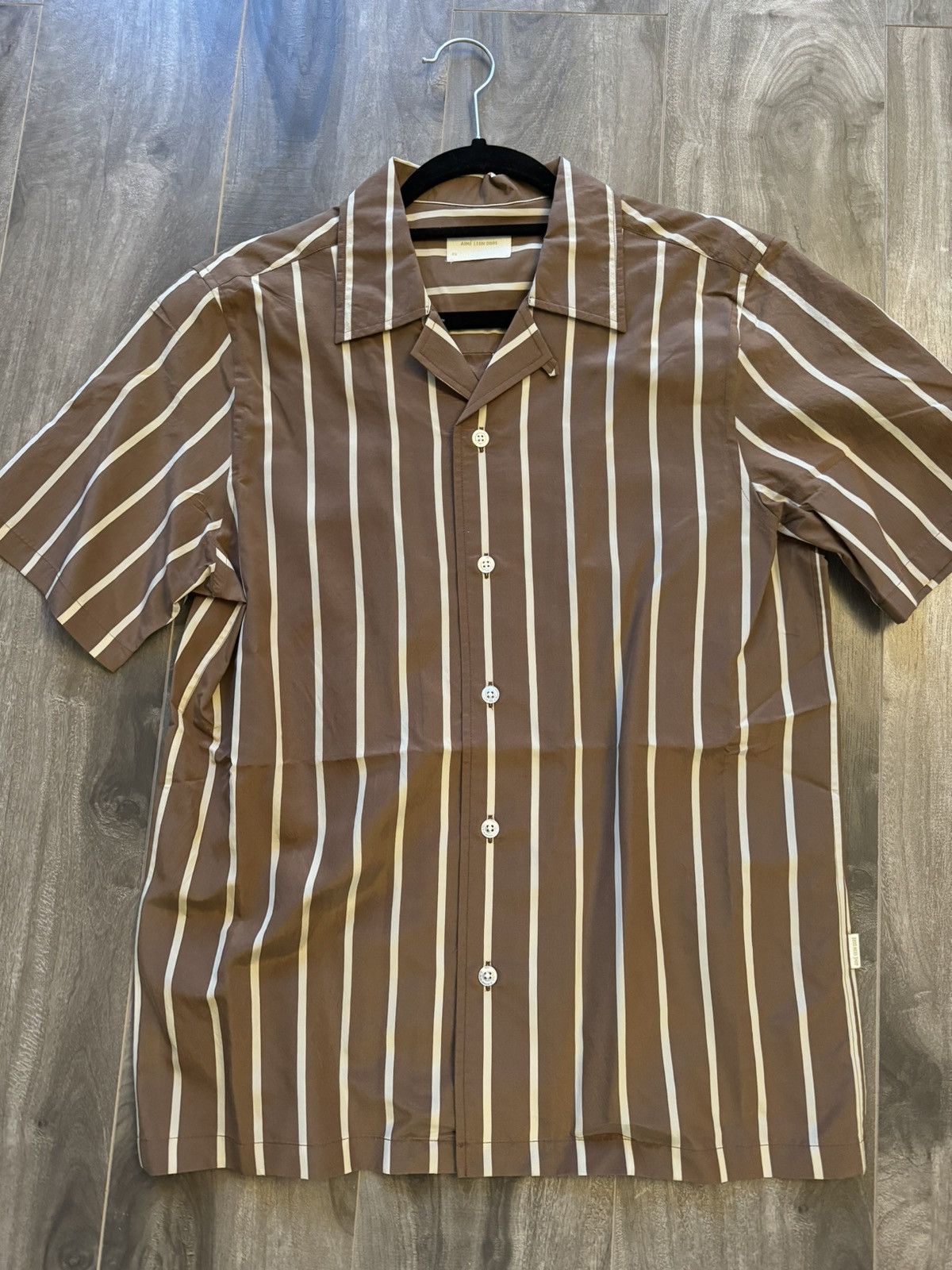 Aime Leon Dore Aime Leon Dore Silk Blend Striped Shirt Size US XS / EU 42 / 0 - 3 Thumbnail