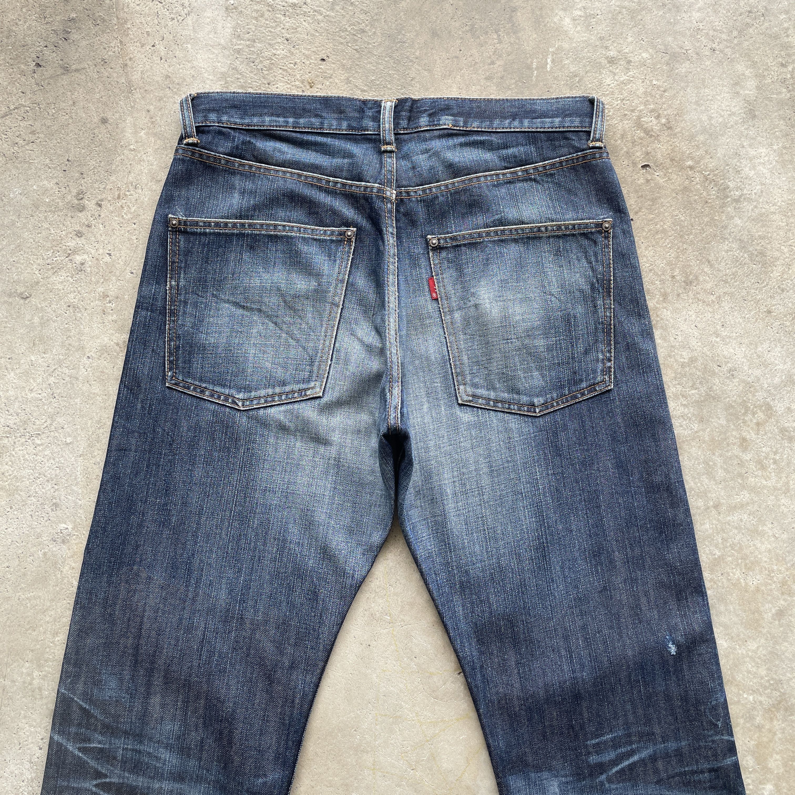 Japanese Brand Vintage GOGMAGOG Denim Distressed Jeans Faded Pants Japan Size US 32 / EU 48 - 8 Thumbnail
