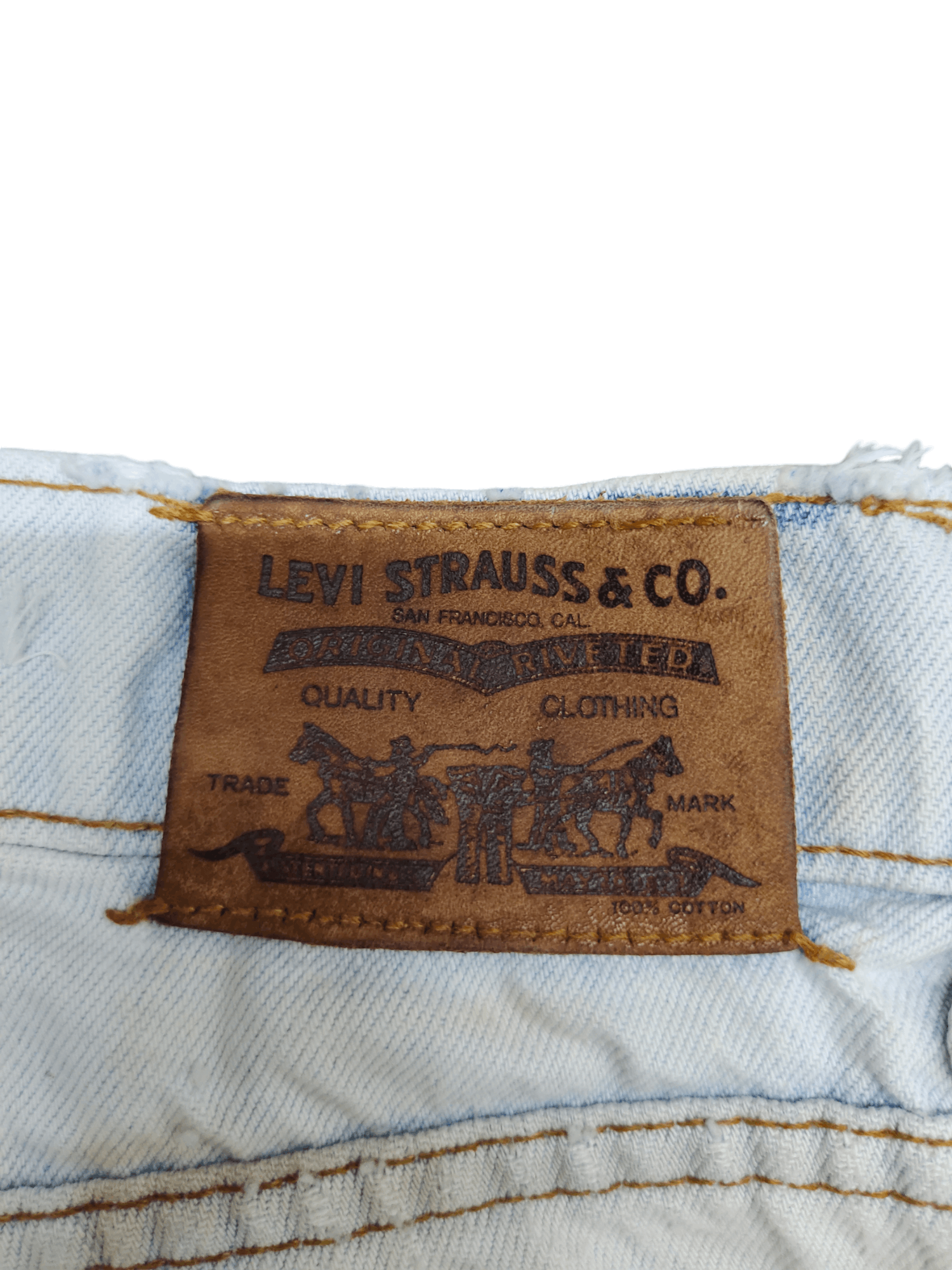 Levi's Vintage Levis 359 Light Wash Distress Faded Denim Jeans Size US 28 / EU 44 - 13 Thumbnail