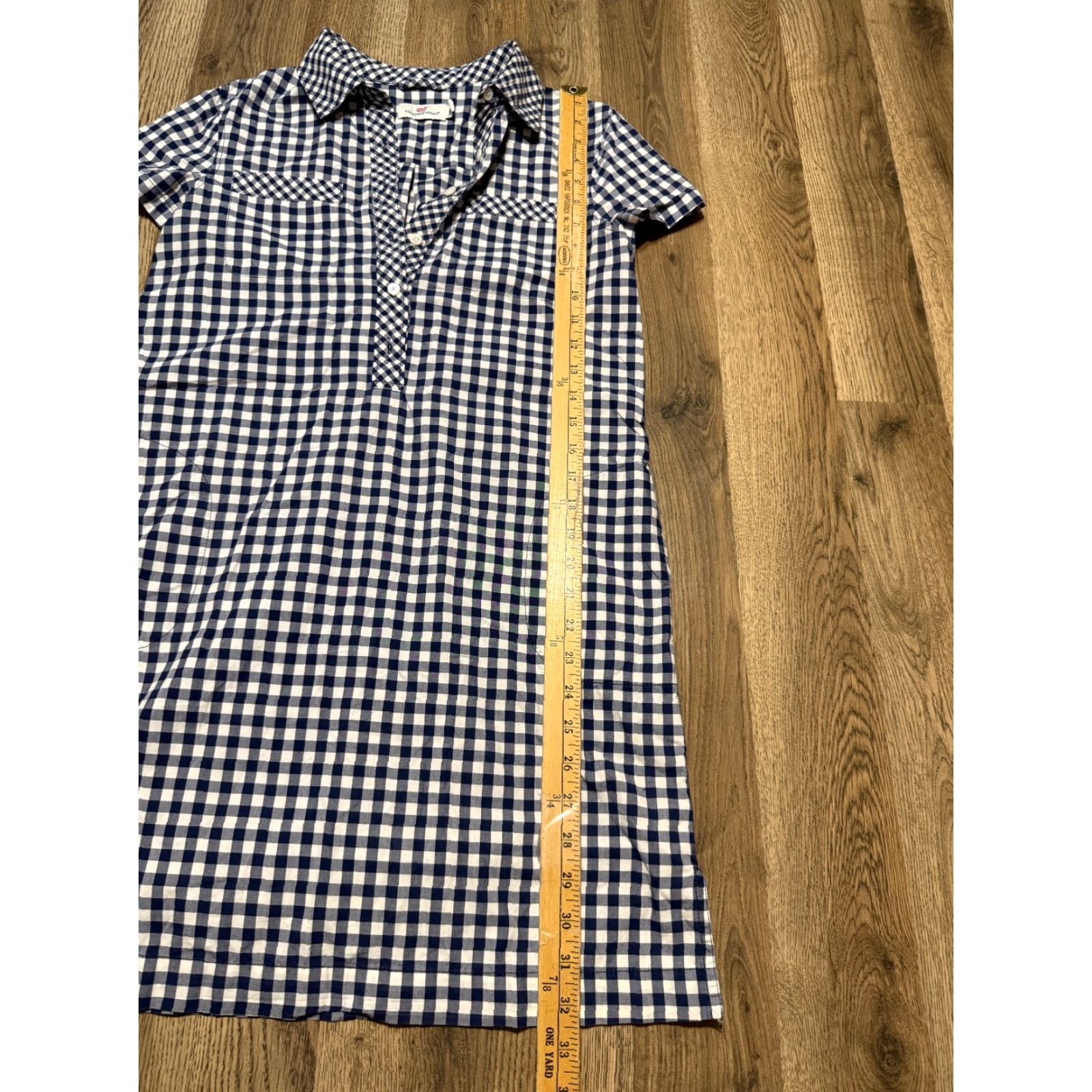 Vineyard Vines VINEYARD VINES Dress Shirt Dress 2 Blue White Checkered Womens 1/4 Button Short Sleeve Vintage: No Size XS / US 0-2 / IT 36-38 - 6 Thumbnail