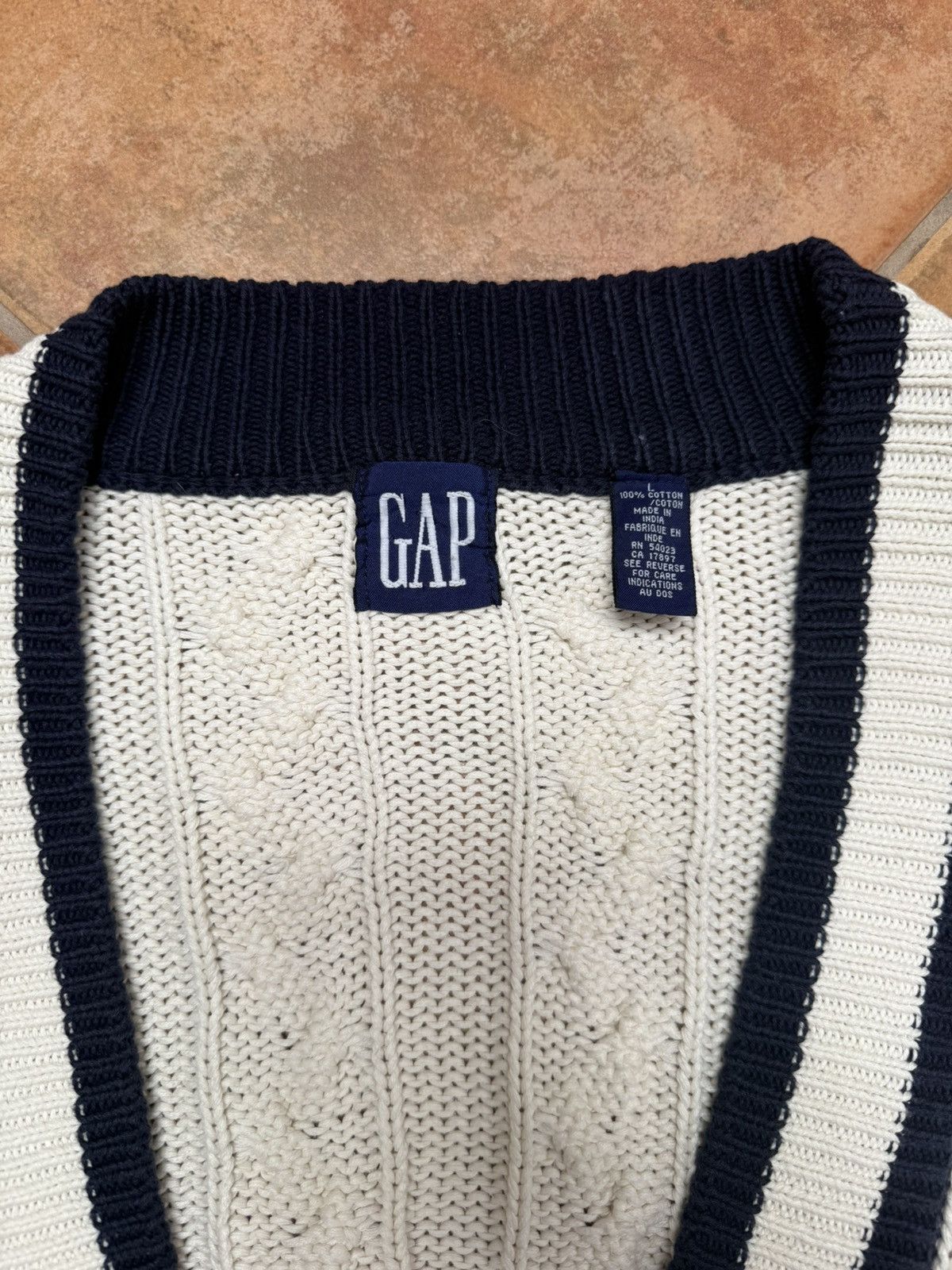 Gap Vintage GAP Cable Knit Cardigan Size US L / EU 52-54 / 3 - 6 Thumbnail