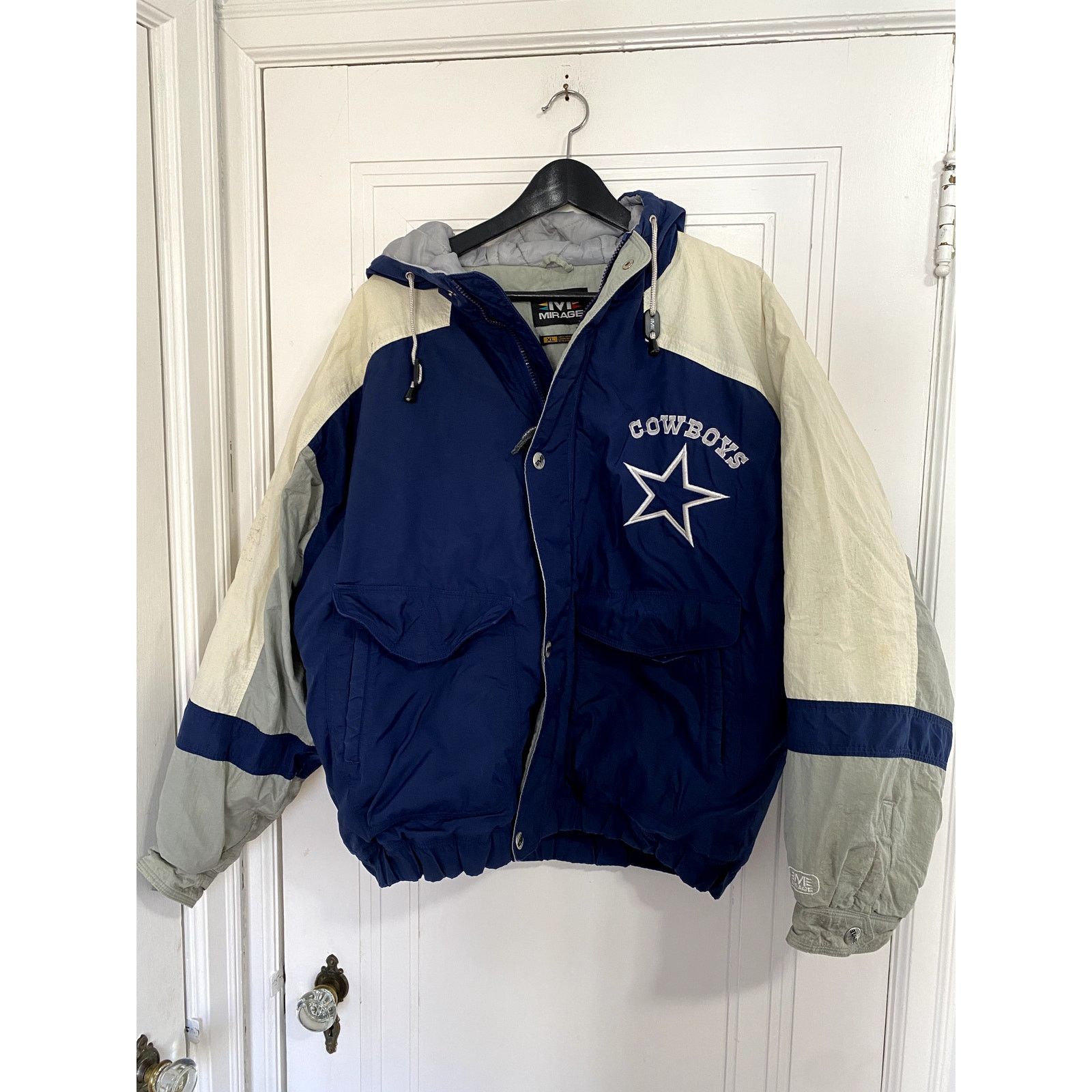 Vintage Dallas Cowboys Game top Day NFL Puffer Jacket Mens XL Coat