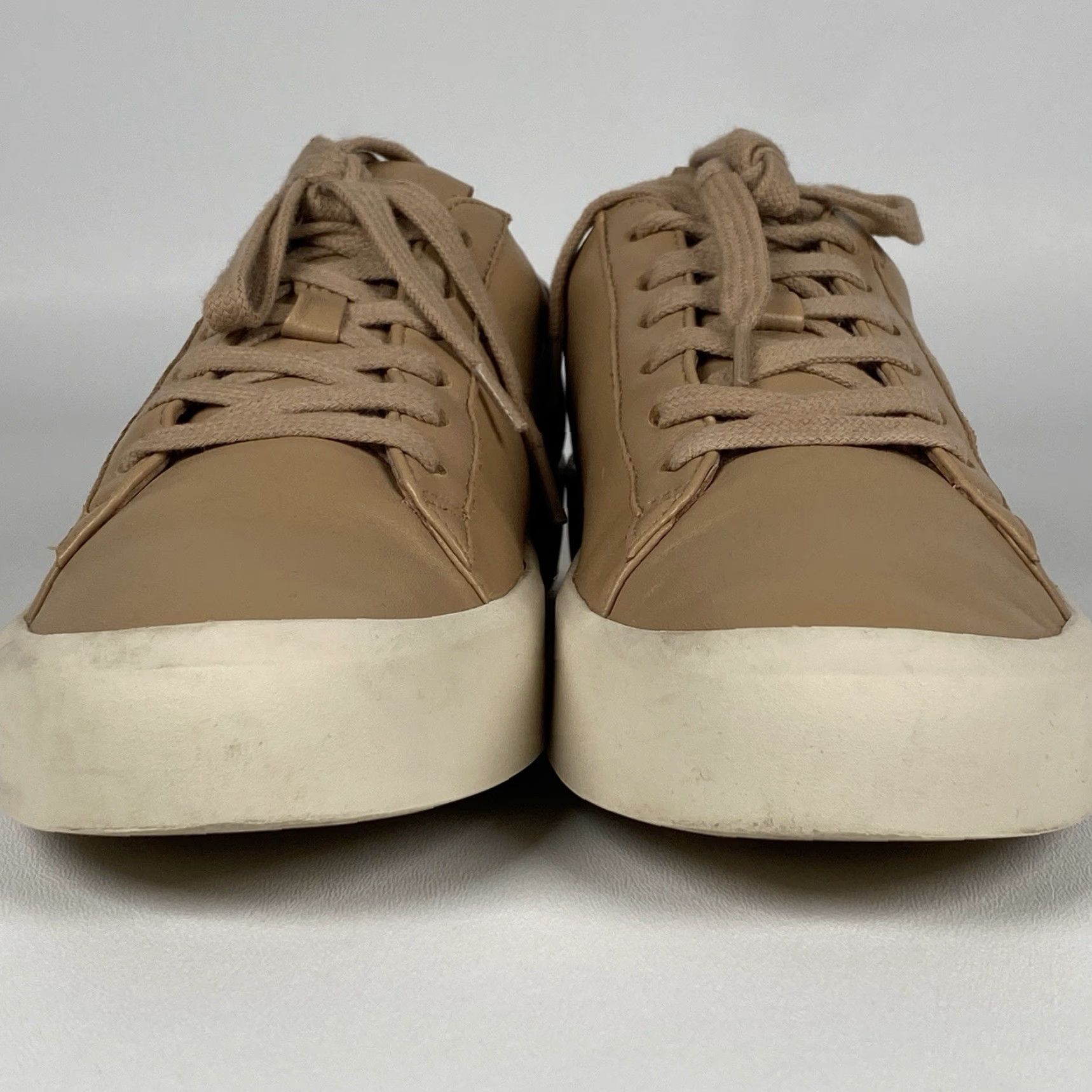 Vince Vince Womens Gabi Sneakers US 7M Eur 37 Beige Leather Size US 7 / IT 37 - 3 Thumbnail
