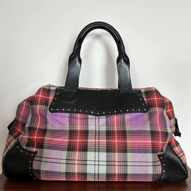 Vivienne Westwood Vivienne Westwood Purple checkered bag, single shoulder ba Size ONE SIZE - 3 Thumbnail