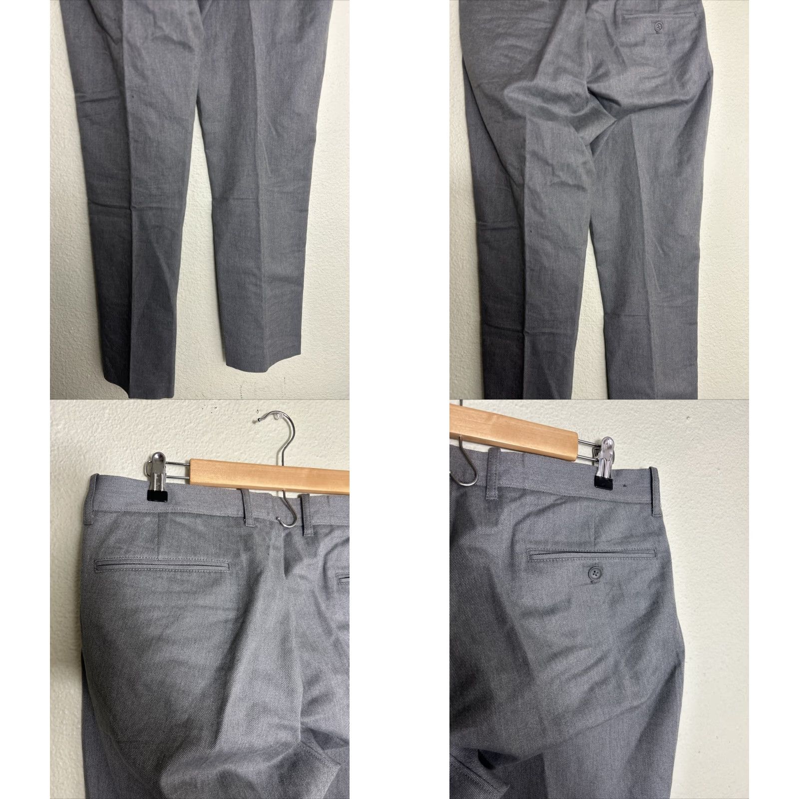 J.Crew J.CREW Mens Stretch Sutton cotton twill Pants Khaki Gray 33x32 Stains Small Size US 33 - 8 Thumbnail