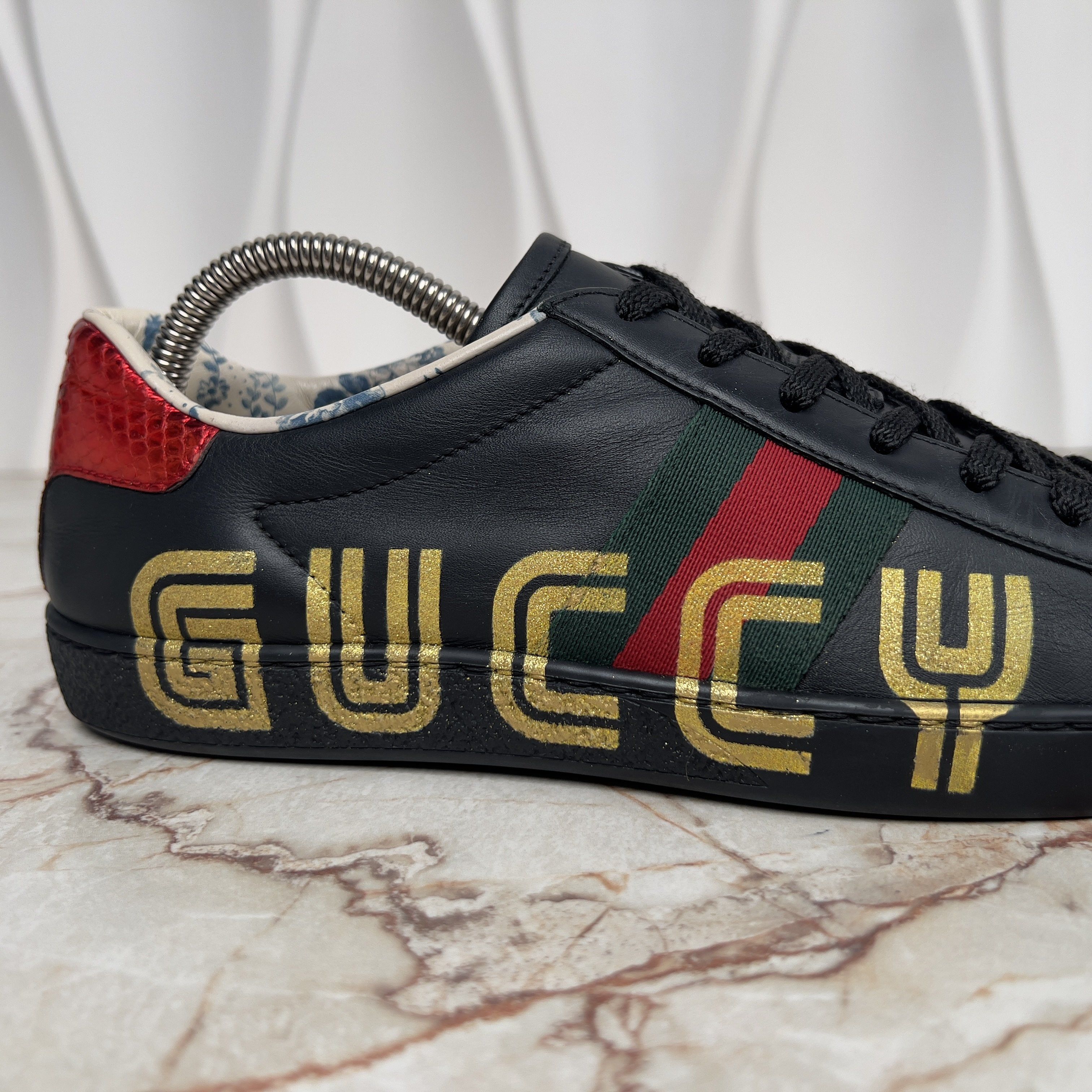 Gucci Sega Ace Sneakers Ayers Web Guccy Print Floral Leather Size US 9 / IT 39 - 3 Thumbnail